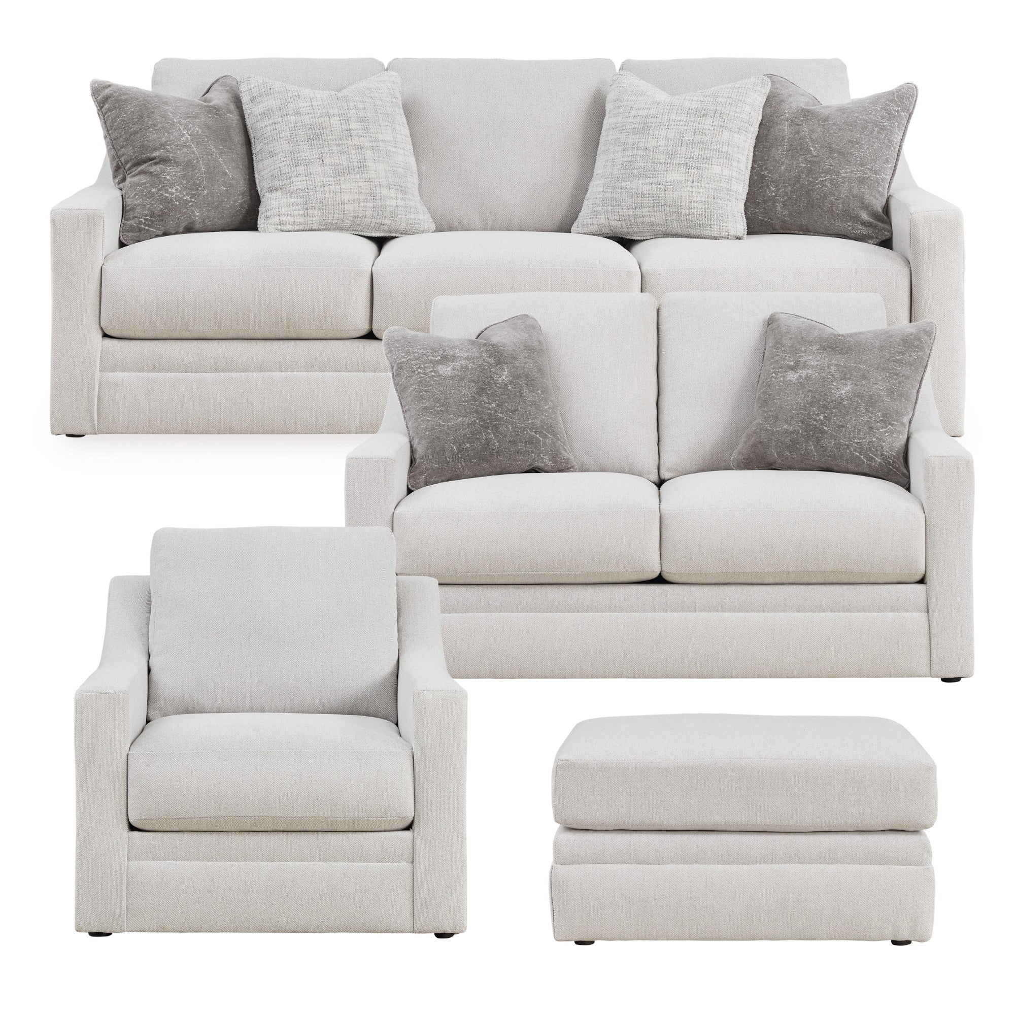 Maitelynn Sofa Set in Chalk
