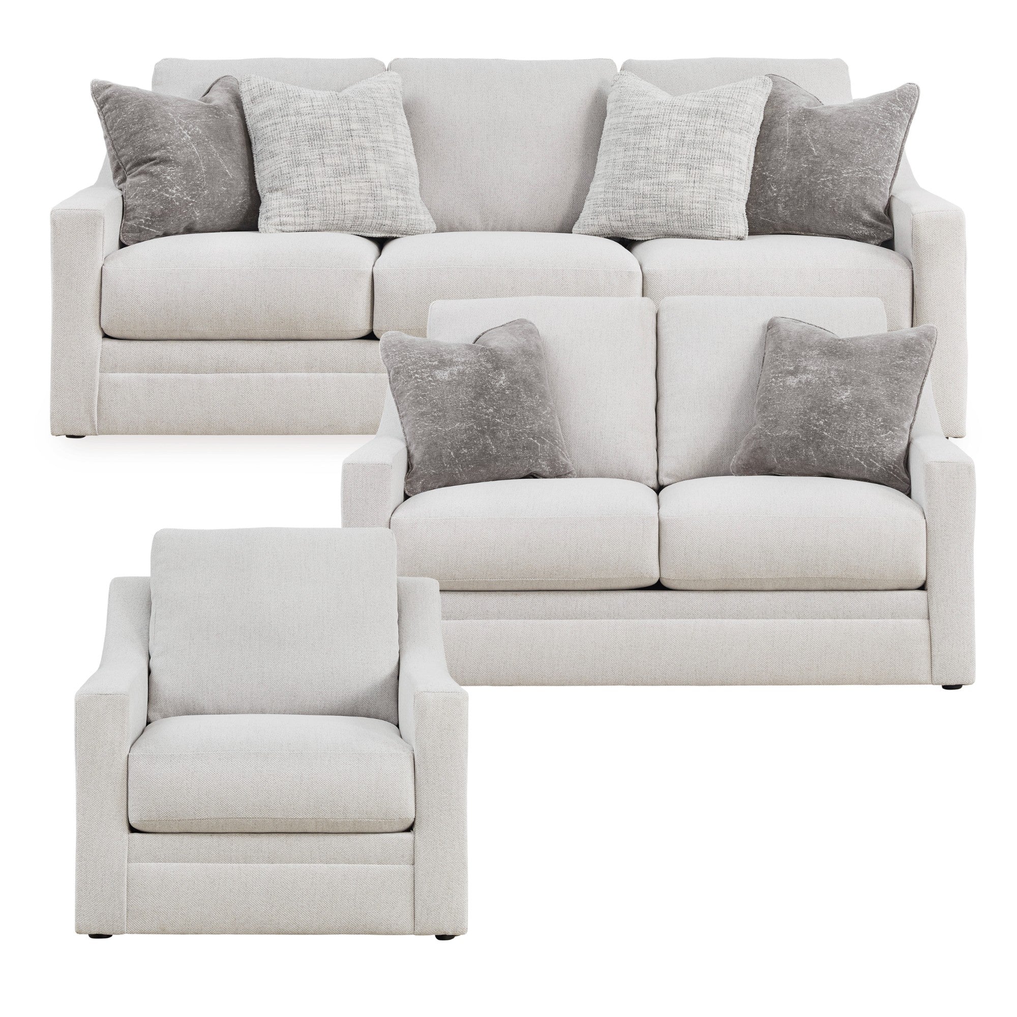 Maitelynn Sofa Set in Chalk
