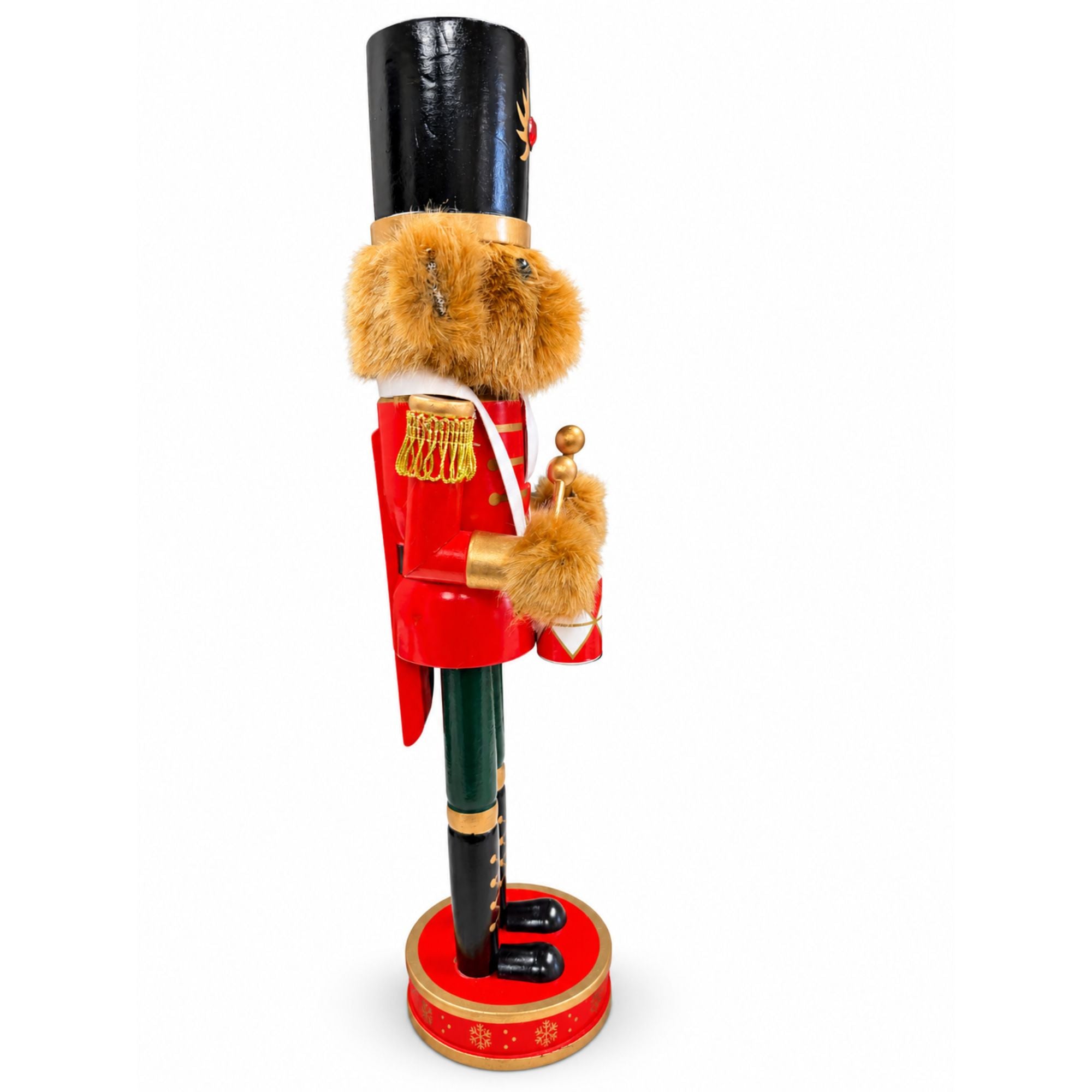 Maple the Bear Drummer – 12" Wooden Holiday Nutcracker