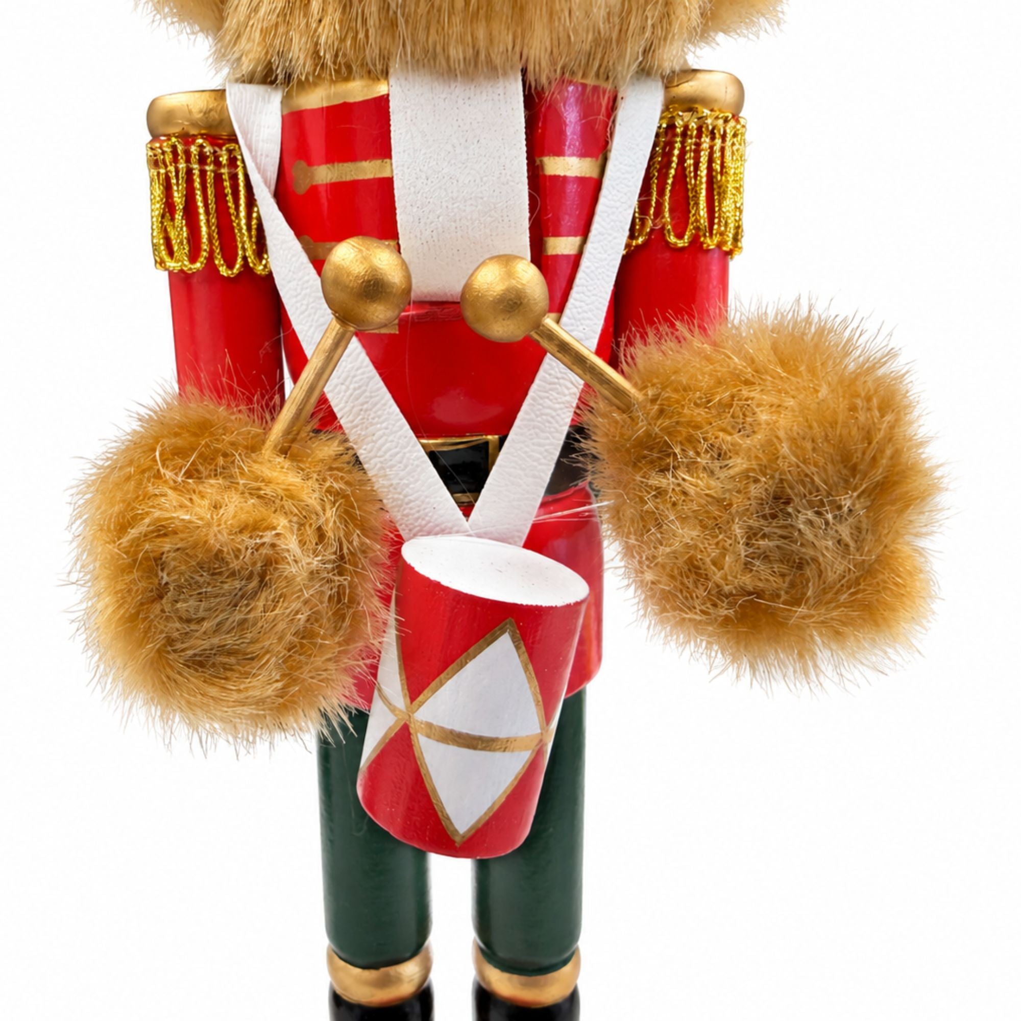 Maple the Bear Drummer –  Wooden Holiday Nutcracker Set