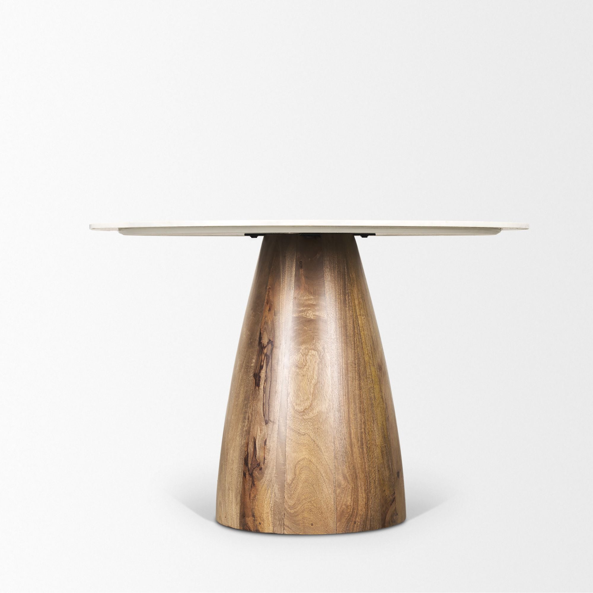 Mercana Allyson Collection 42" Banswara White Marble Top Dining Table | CastleUp Experience Centre Online Furniture