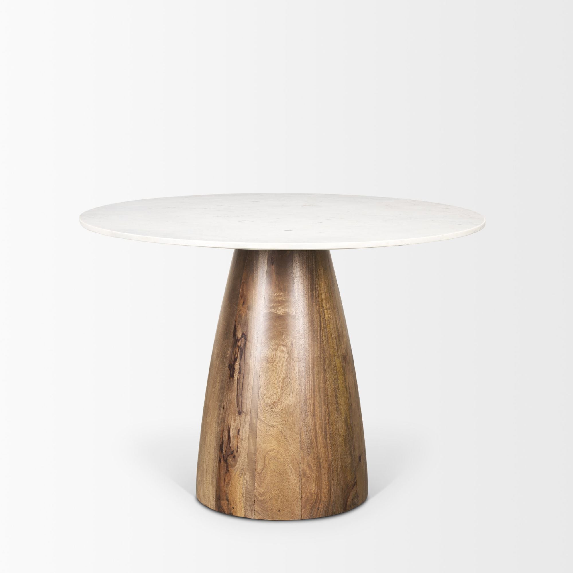 Mercana Allyson Collection 42" Banswara White Marble Top Dining Table | CastleUp Experience Centre Online Furniture