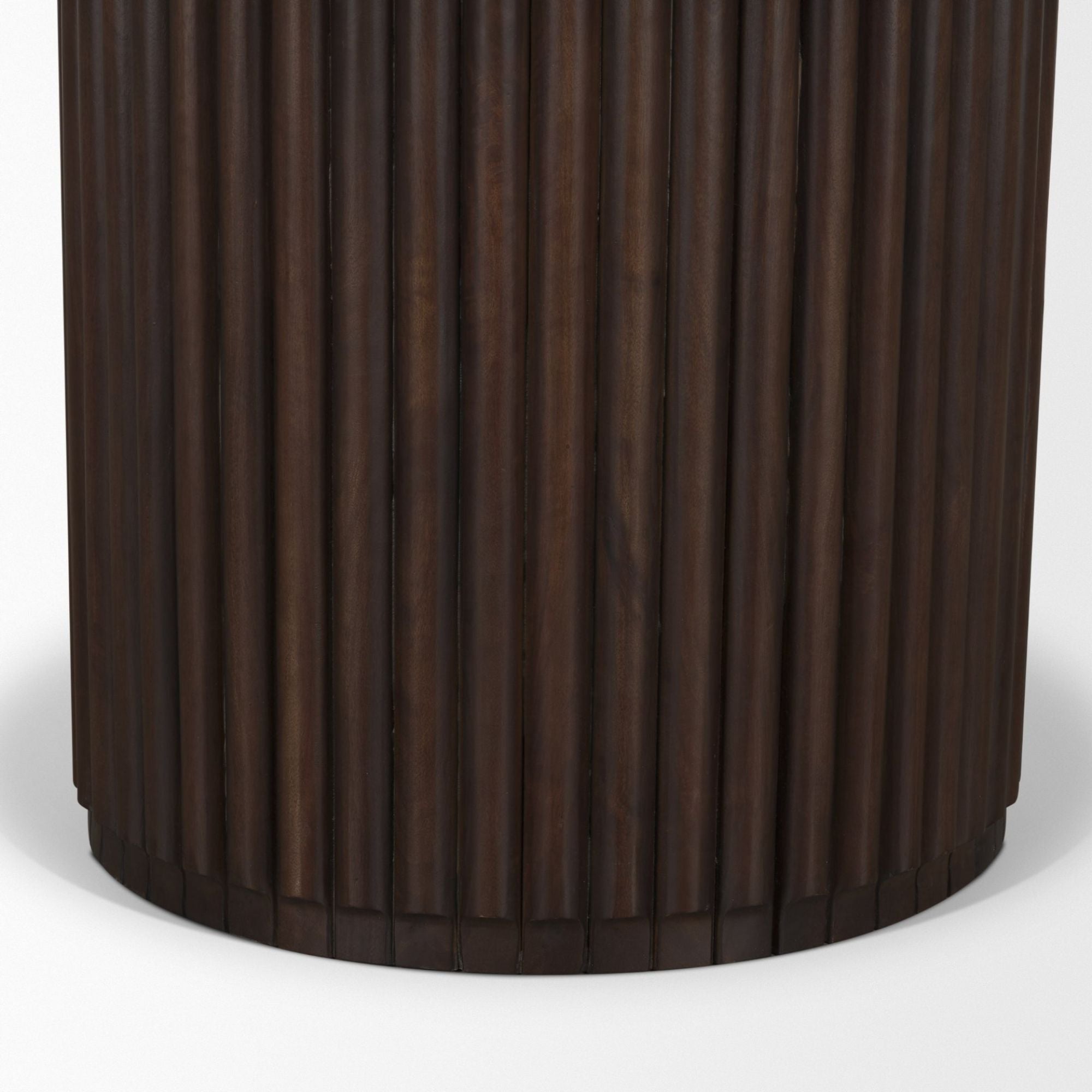 Mercana Marbrello 60-inch pink marble top wood dining table, showcasing elegant marble surface and sturdy wooden base.