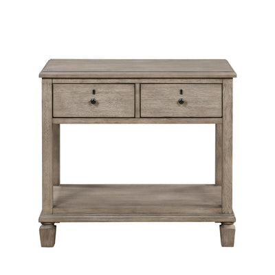 MAZ Marceline Nightstand with sleek wooden finish, modern design, and single drawer for bedroom storage.