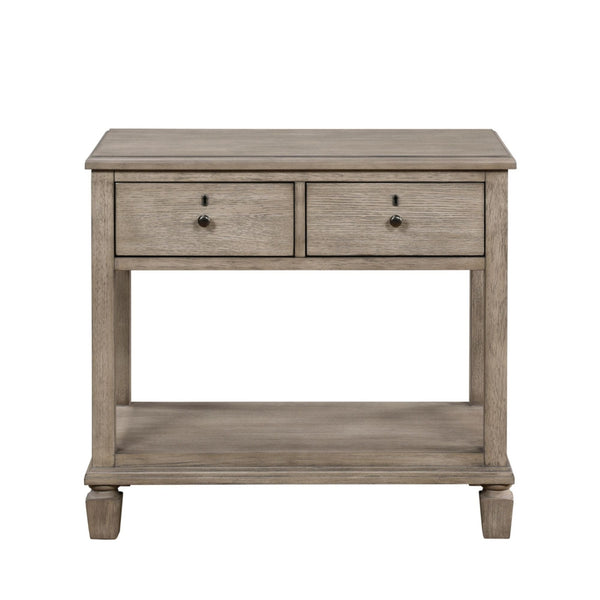MAZ Marceline Nightstand with sleek wooden finish, modern design, and single drawer for bedroom storage.