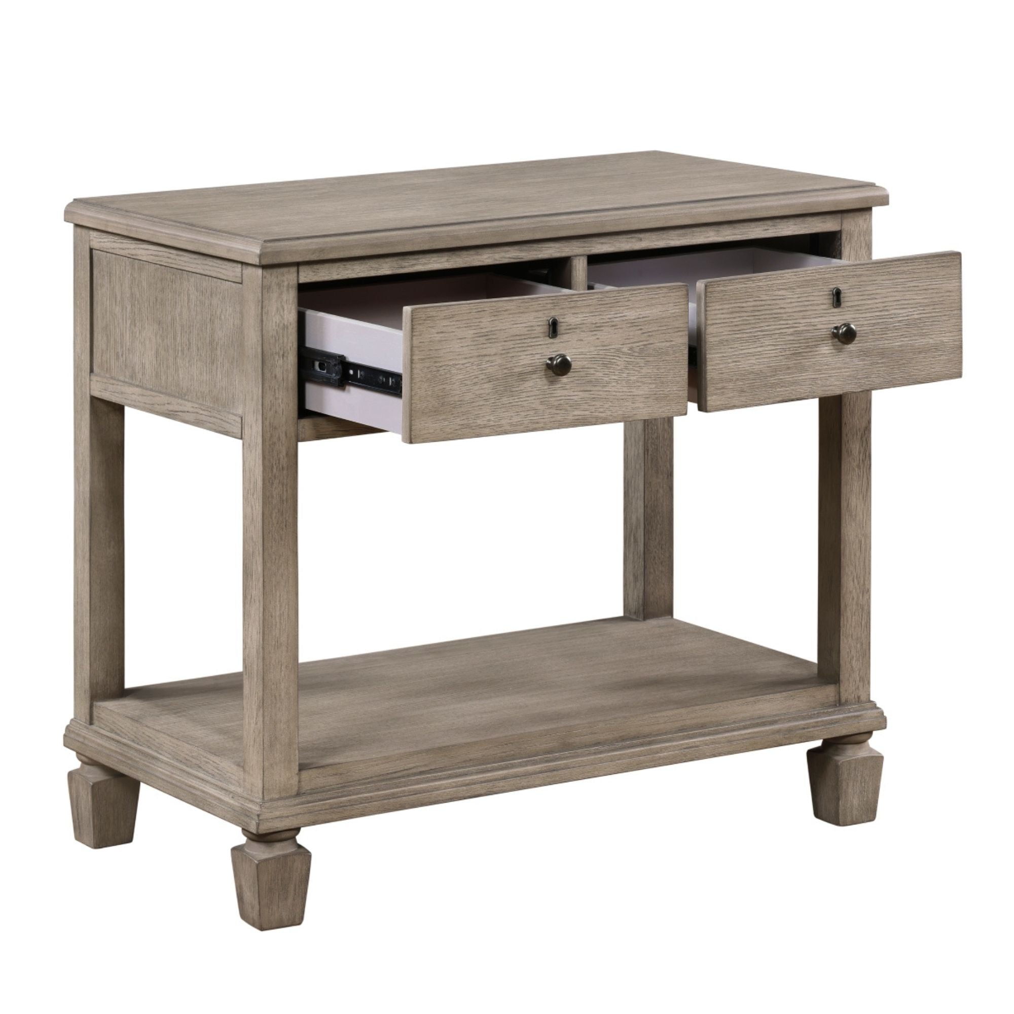 Marceline Collection bedroom set by M.A.F featuring elegant nightstand with modern design and rich wood finish.