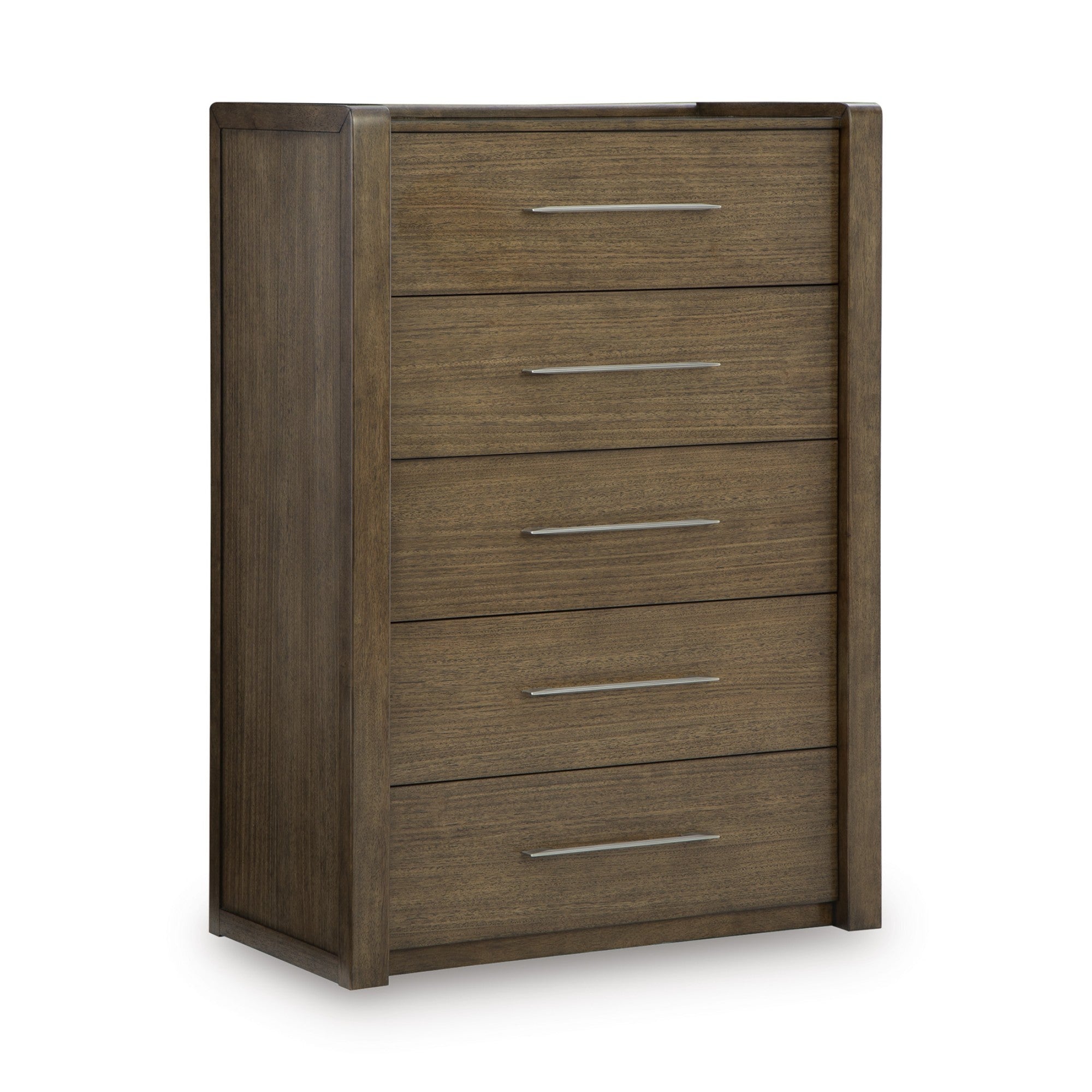 Signature Ashley Marxmore upholstered storage bedroom bed with a soft fabric headboard and built-in storage drawers.