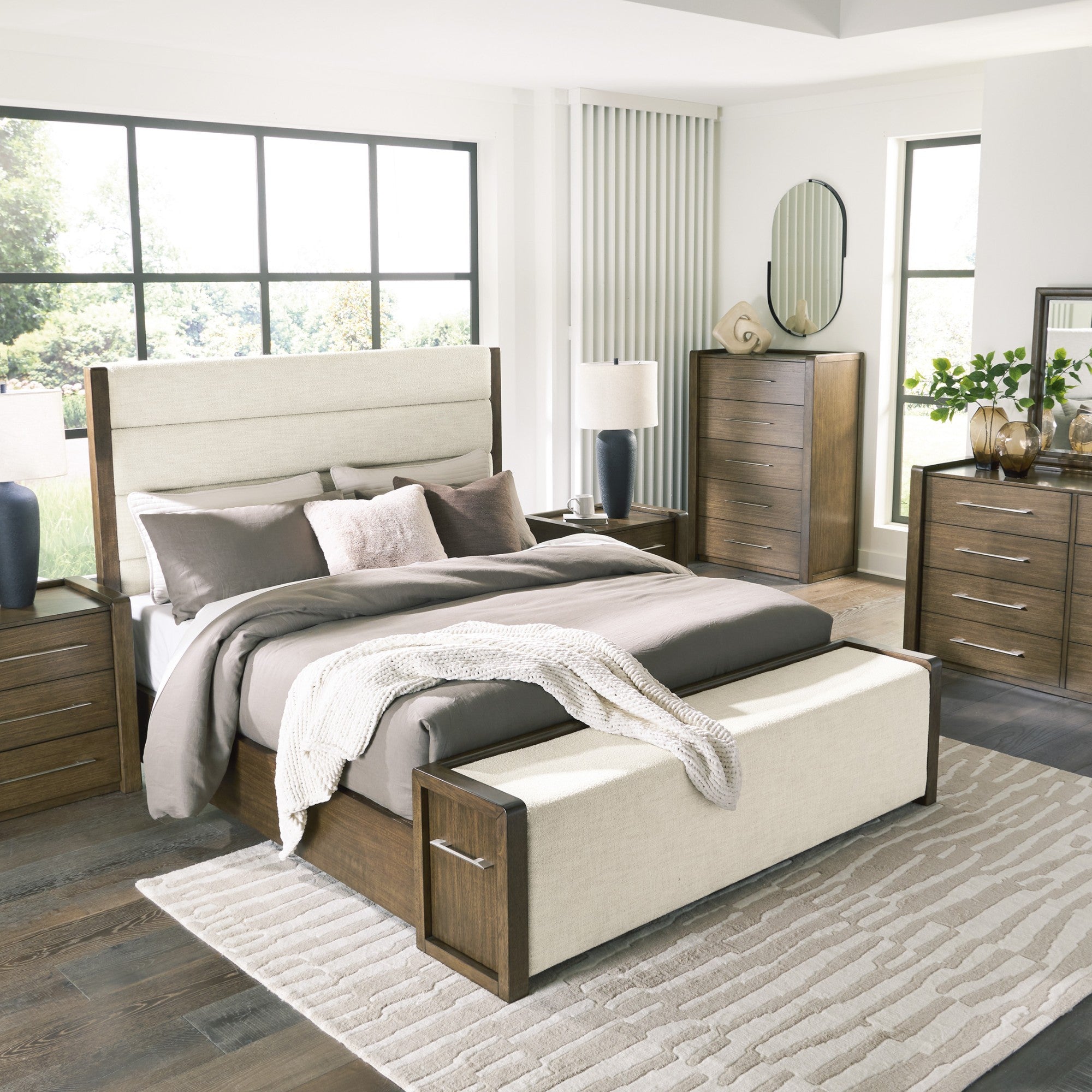 Marxmore upholstered storage bed from Signature Ashley bedroom collection, featuring a padded headboard and built-in storage drawers.
