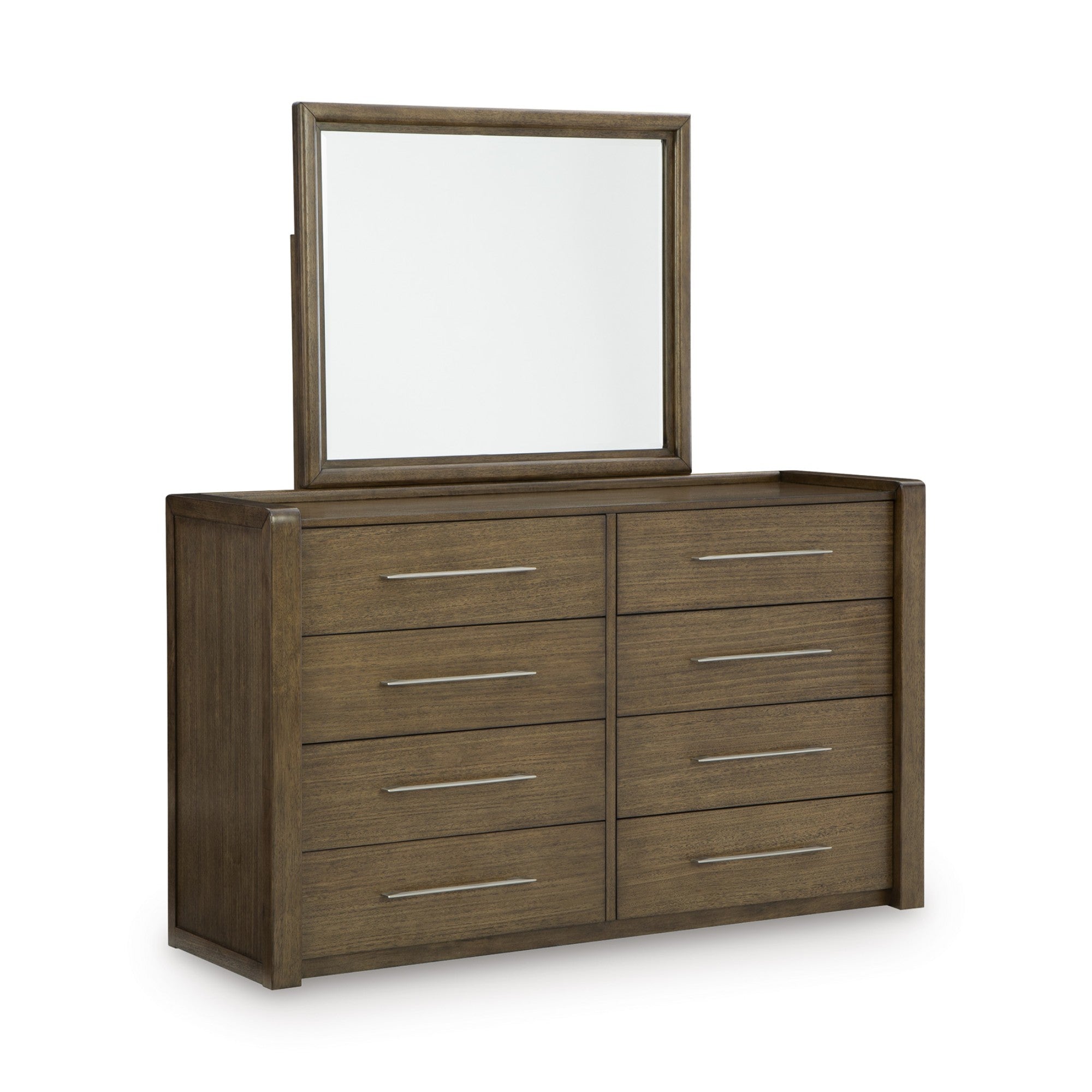 Ashley Marxmore upholstered storage bed with a padded headboard, featuring a modern design and built-in storage drawers in a bedroom setting.