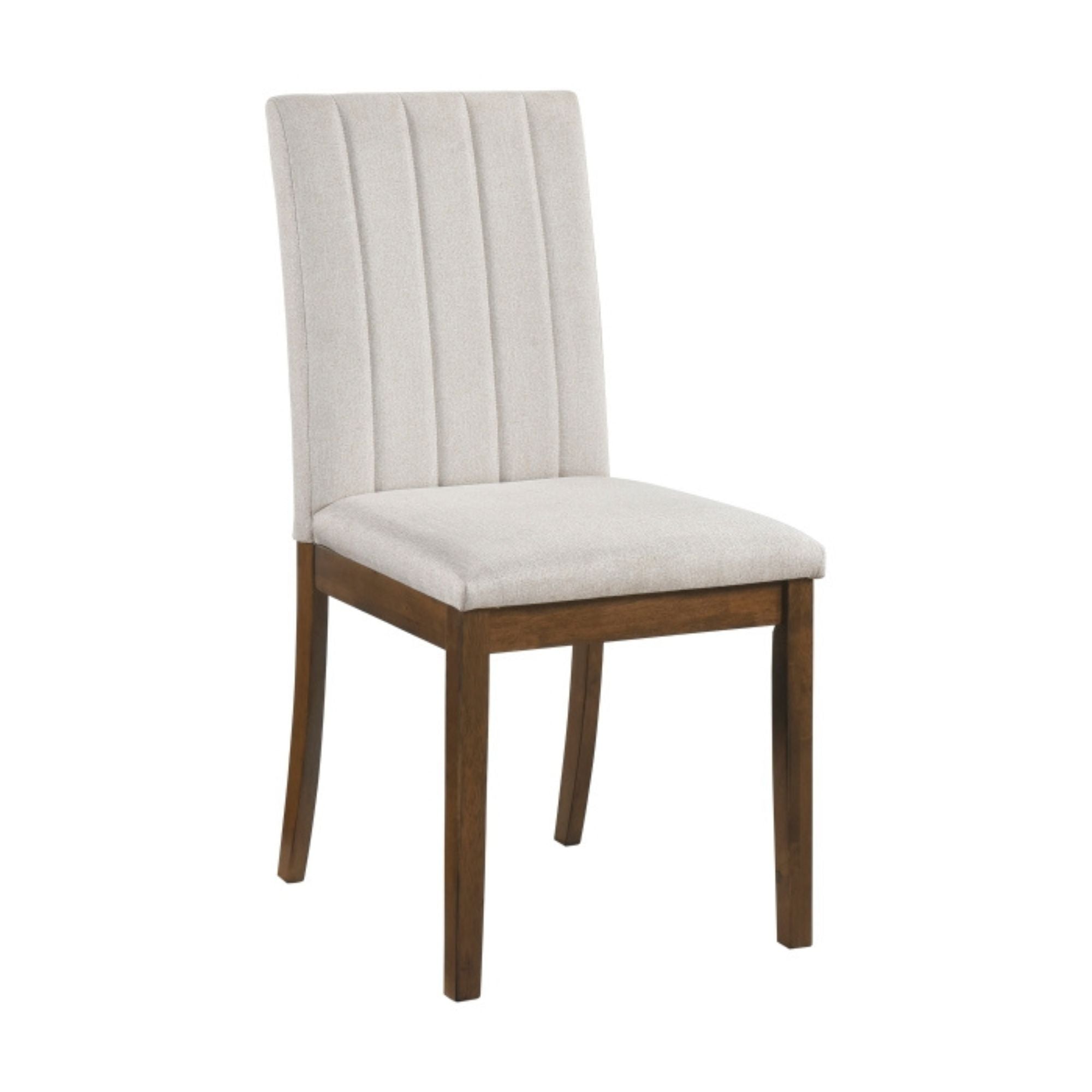 Maude dining chair by MAZ featuring a modern design with wooden legs and a cushioned fabric seat, ideal for dining rooms.