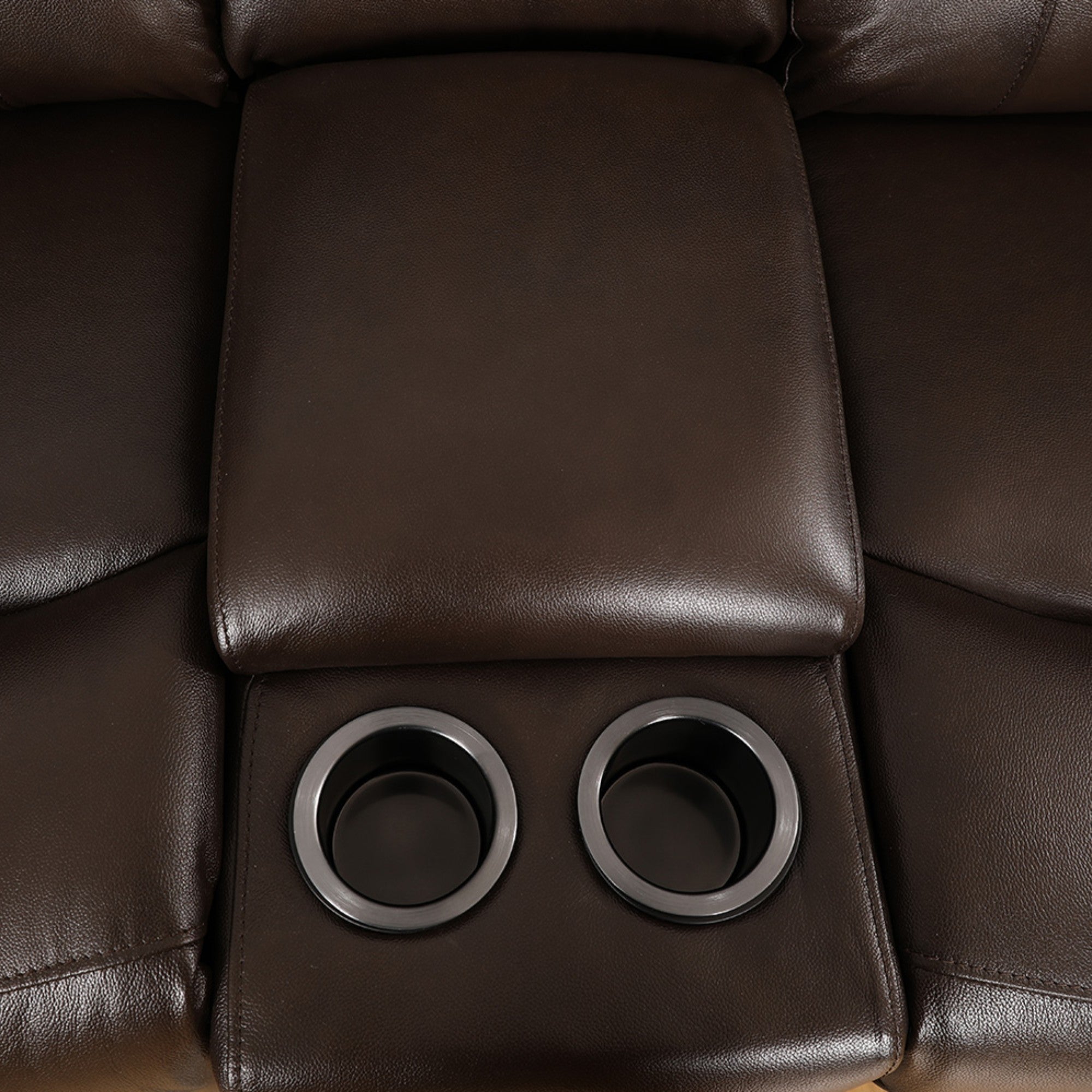 Maxim Power Reclining Leather Sectional with Console