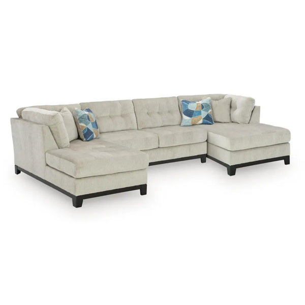 Maxon Place 3-Piece Sectional with 2 Chaise Stone
