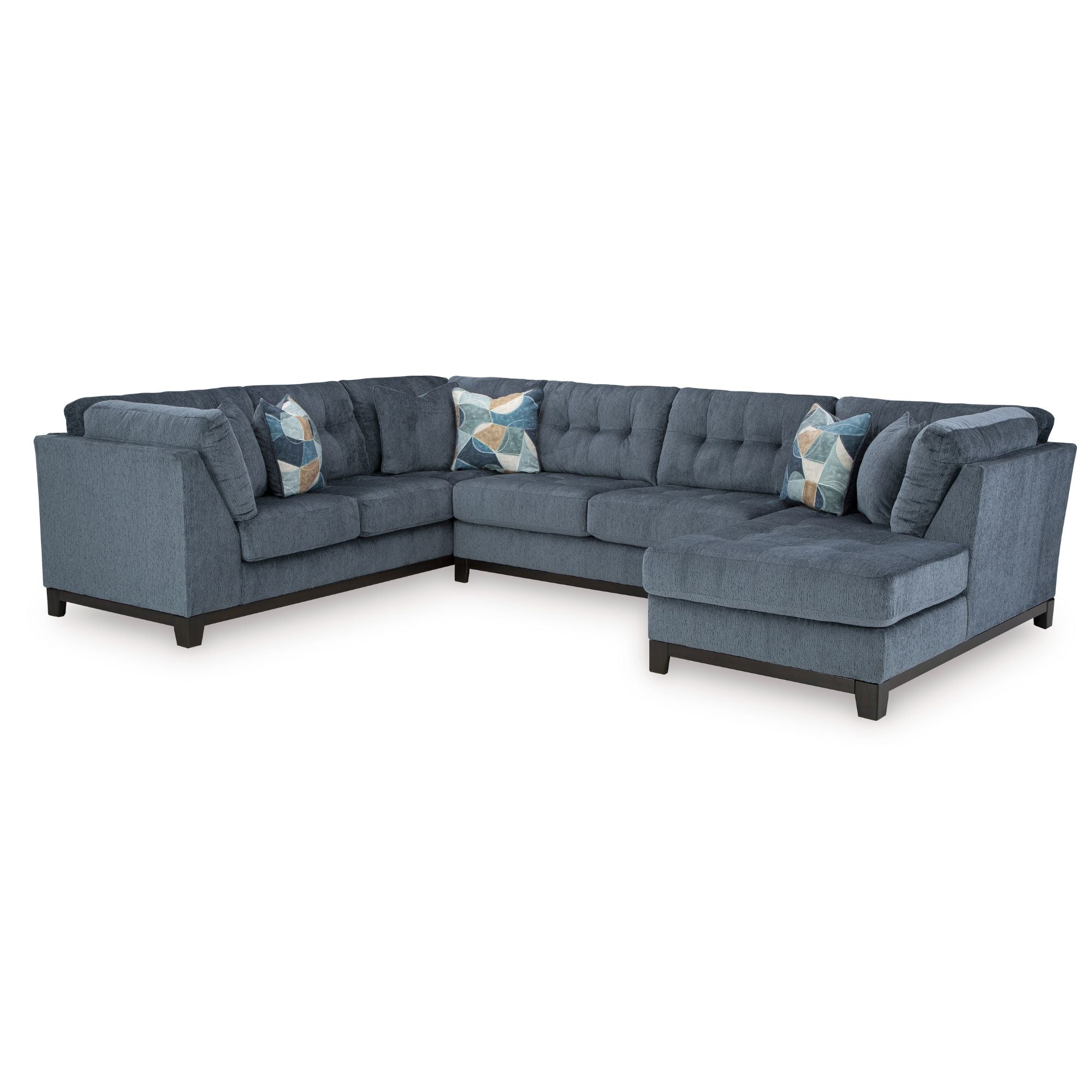 Maxon Place 3-Piece Sectional with Chaise Navy