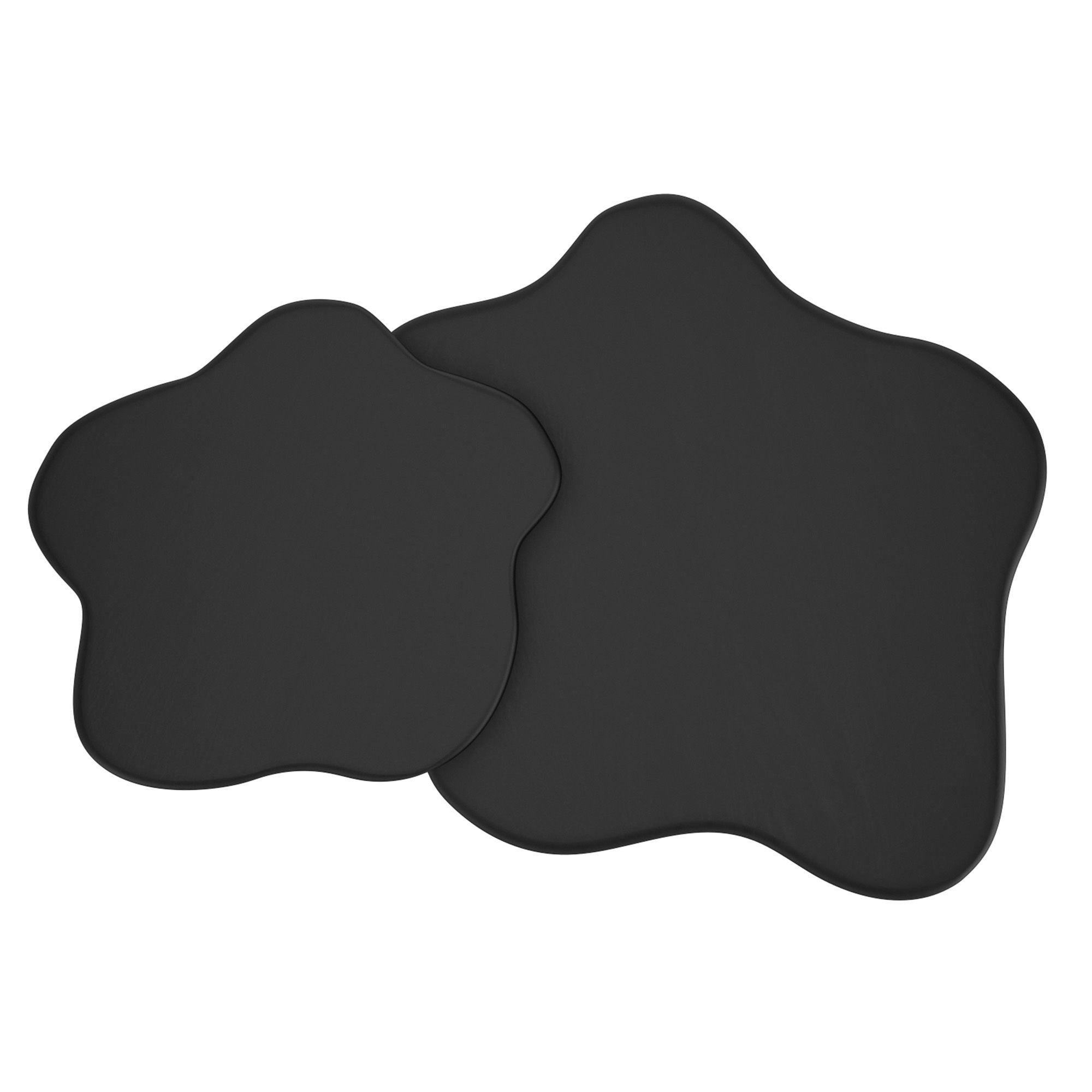 Ensemble de 2 tables basses rondes Adira en or antique et noir