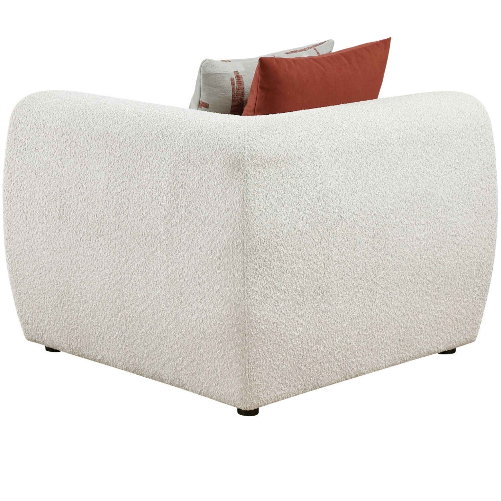 MAZ Franz 7-piece L-shaped sectional sofa with plush cushions and modern design, shown in a spacious living room setting.