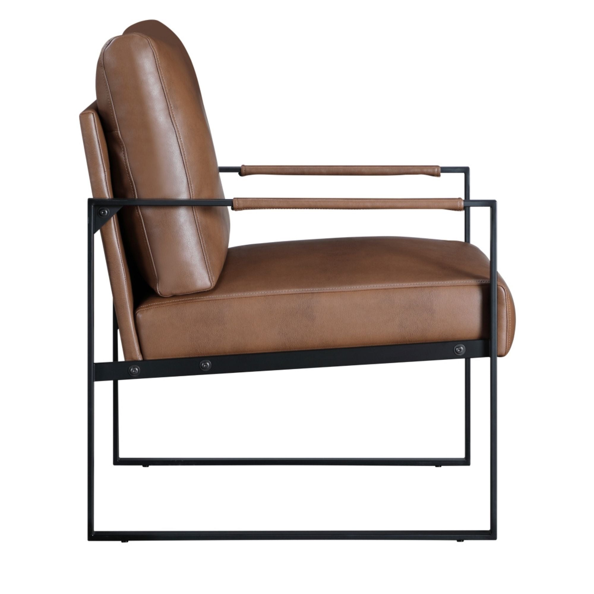 Brown Trent Collection accent chair by MAZ with plush upholstery and modern design, ideal for living room or lounge decor.
