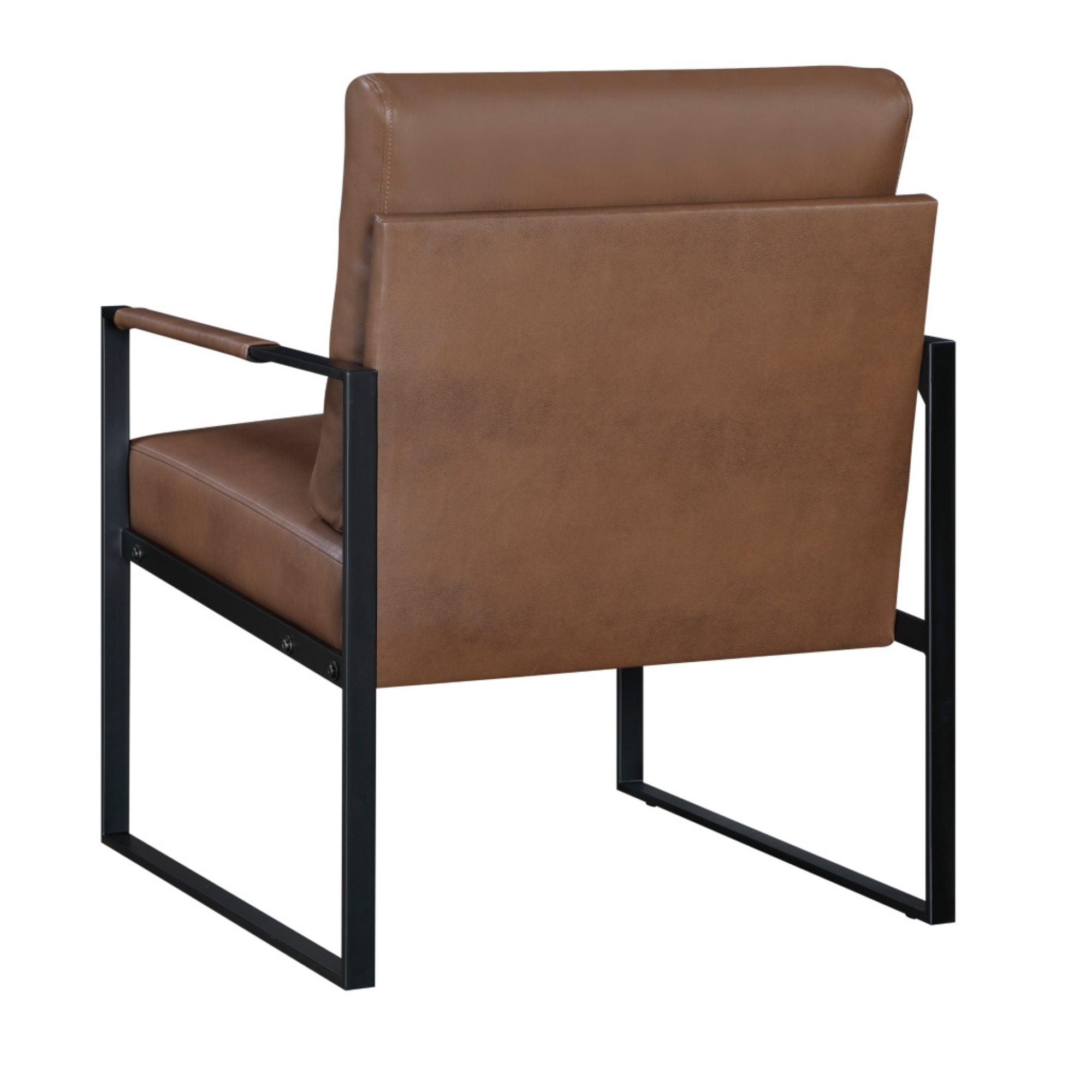 MAZ Trent Collection brown accent chair with plush upholstery and wooden legs, stylish and comfortable for living room decor.