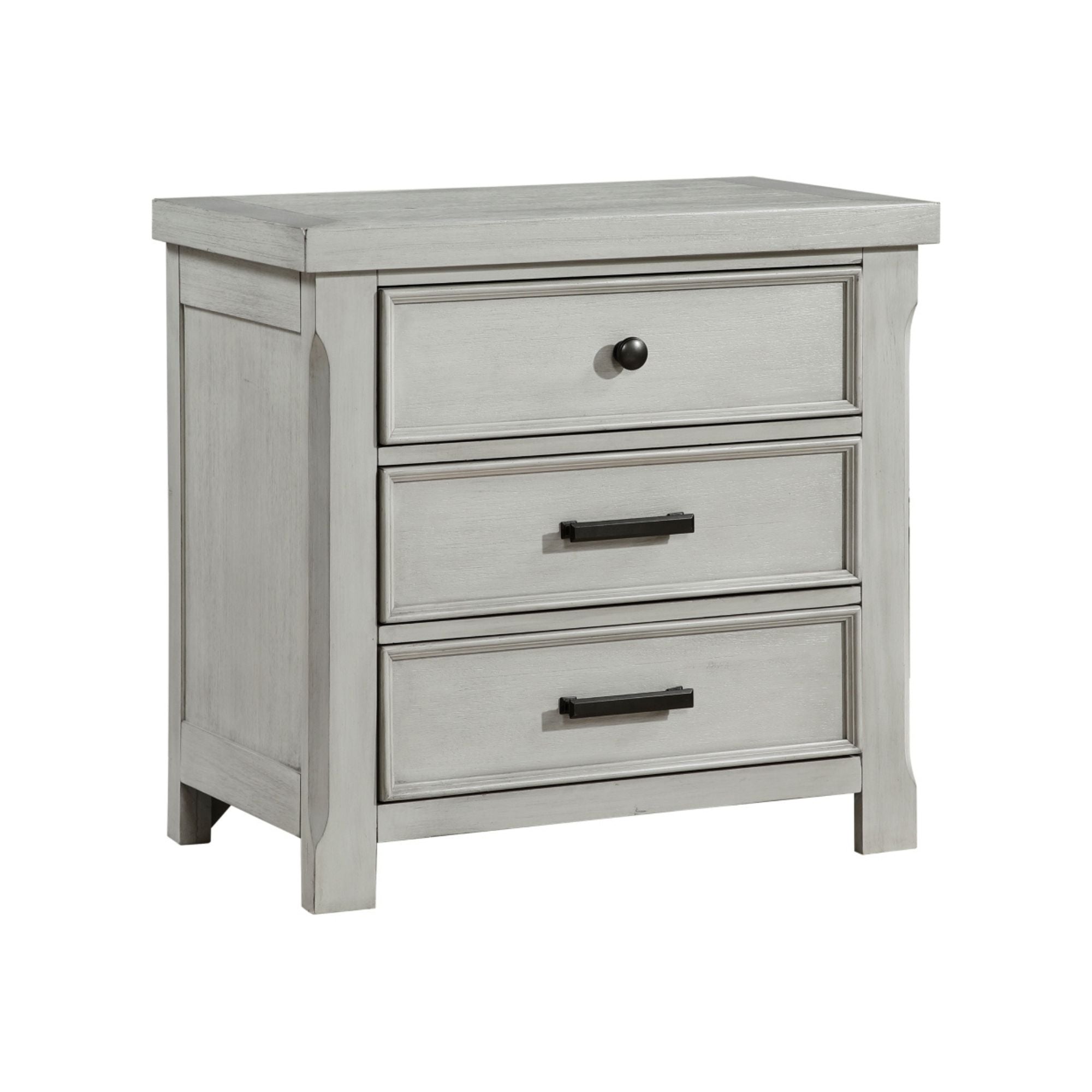 Maz MAZ Willowbrook Nightstand with drawer and open shelf, dark wood finish, modern bedroom furniture piece