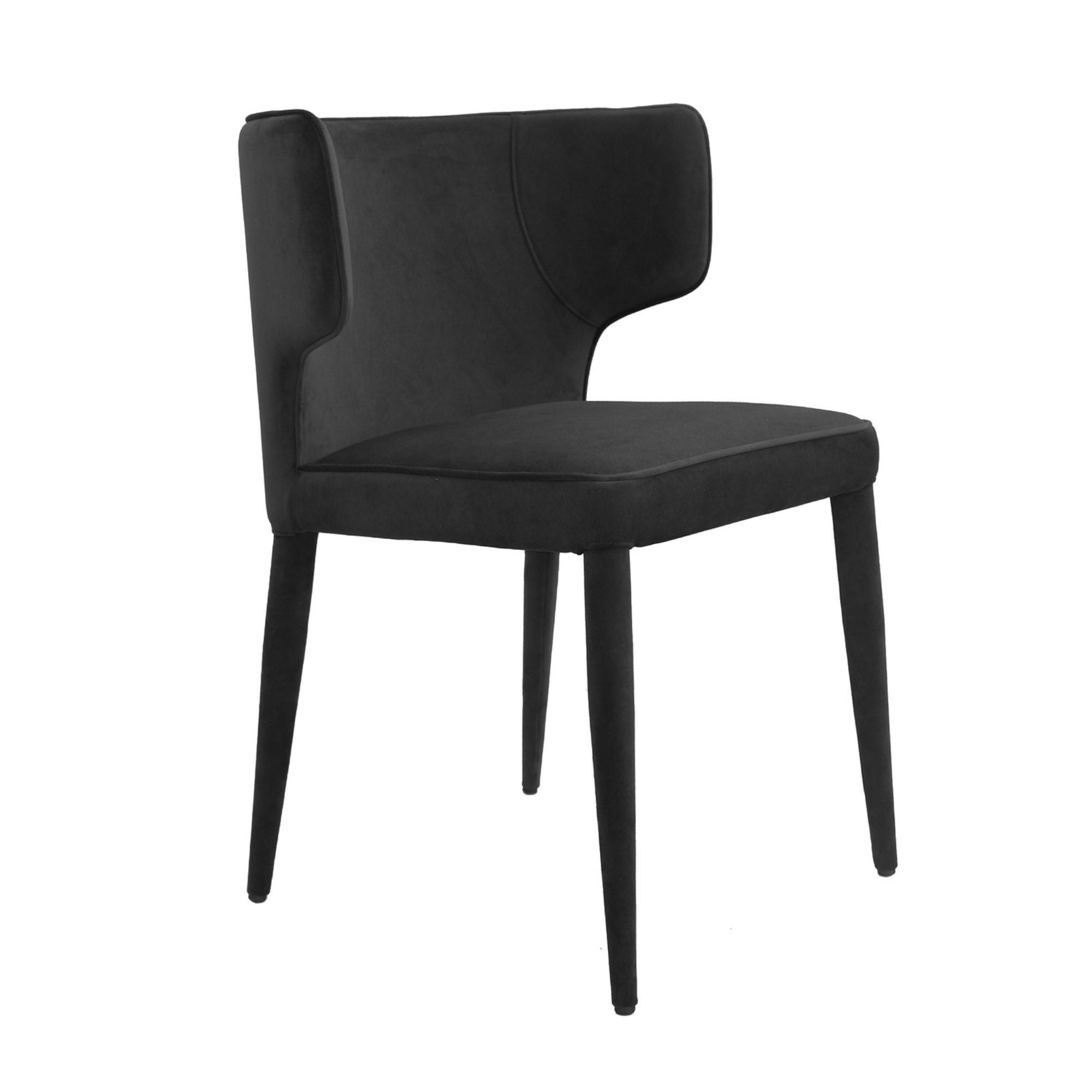 Melore Dining Chair Black Velvet