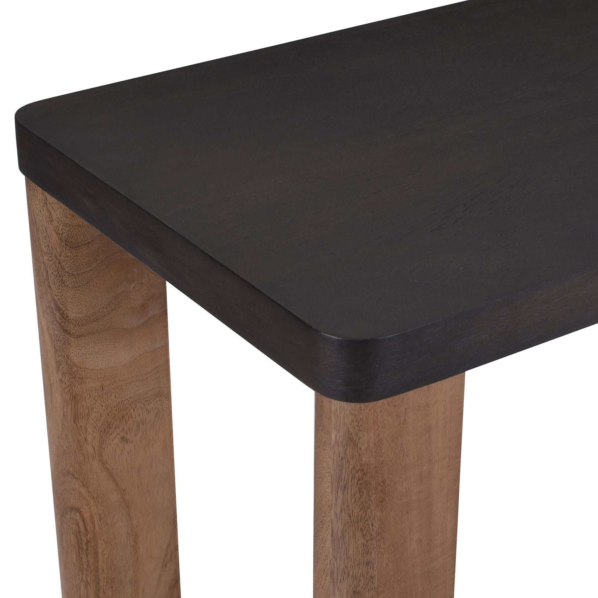 Merano Console Table, 58" in Mocha and Walnut