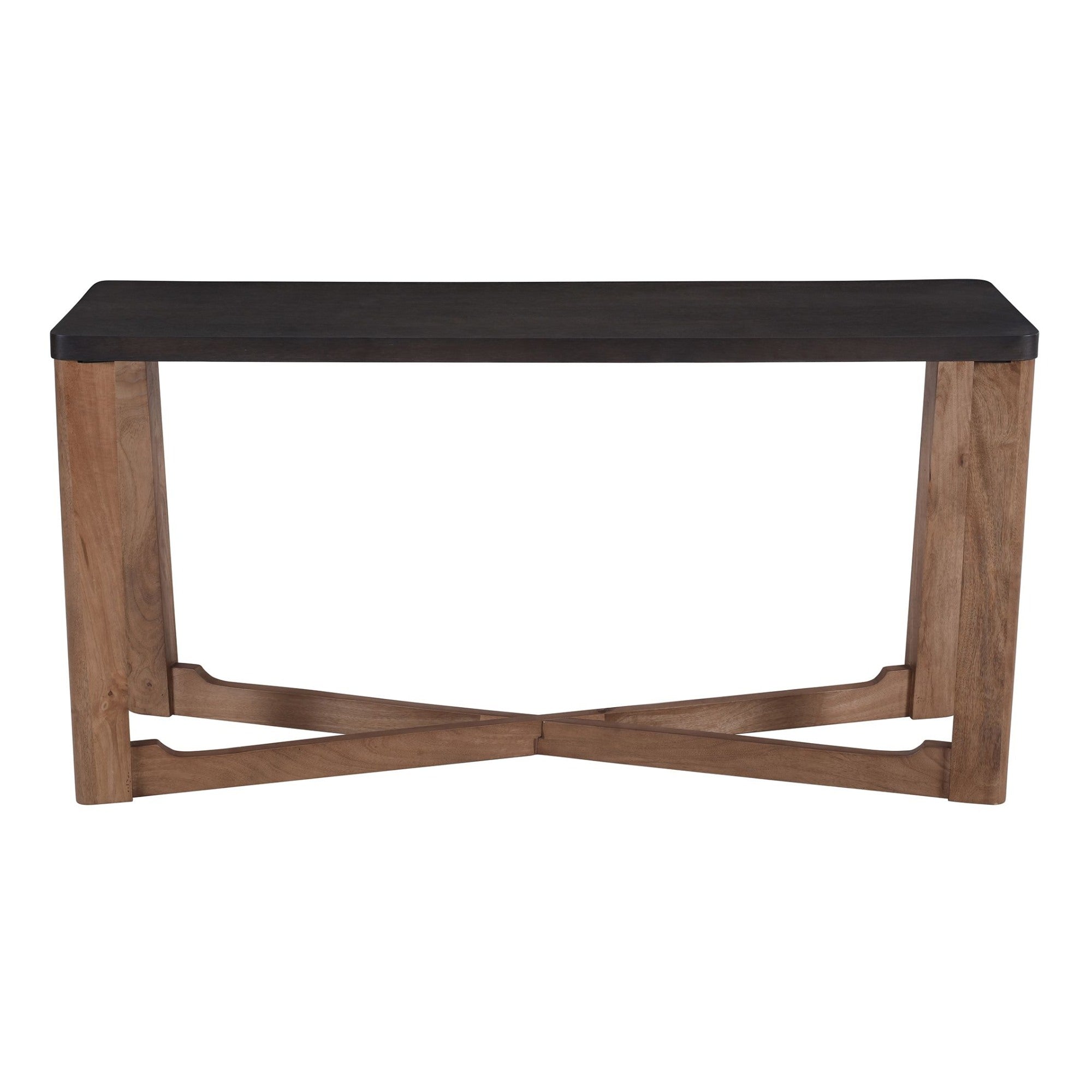 Merano Console Table, 58" in Mocha and Walnut