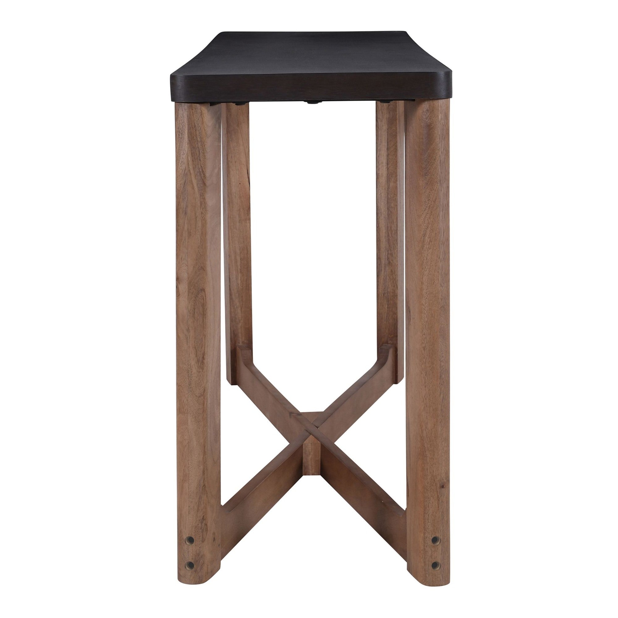 Merano Console Table, 58" in Mocha and Walnut