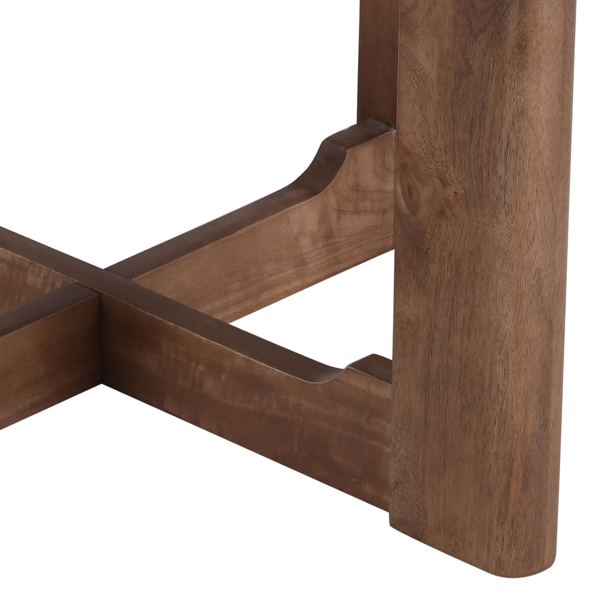 Merano Square Accent Table in Mocha and Walnut