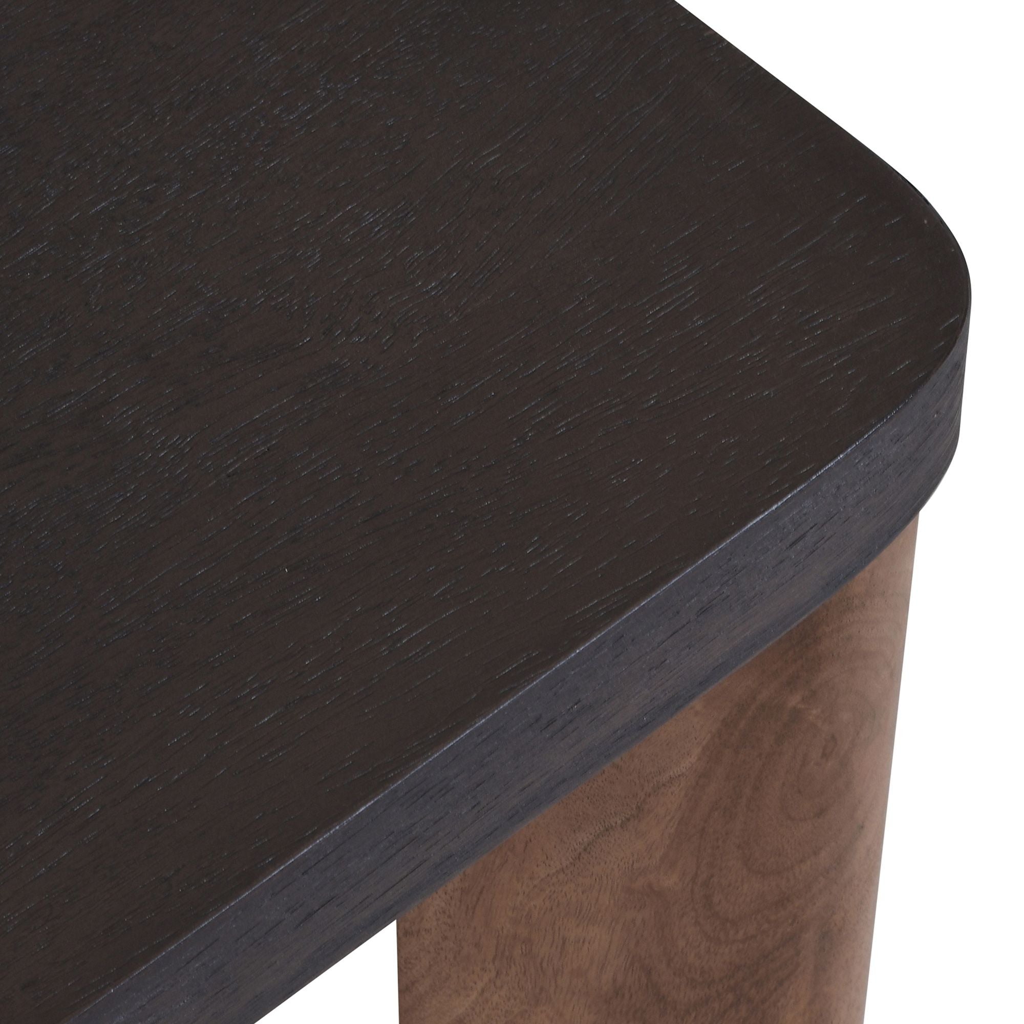 Merano Square Accent Table in Mocha and Walnut