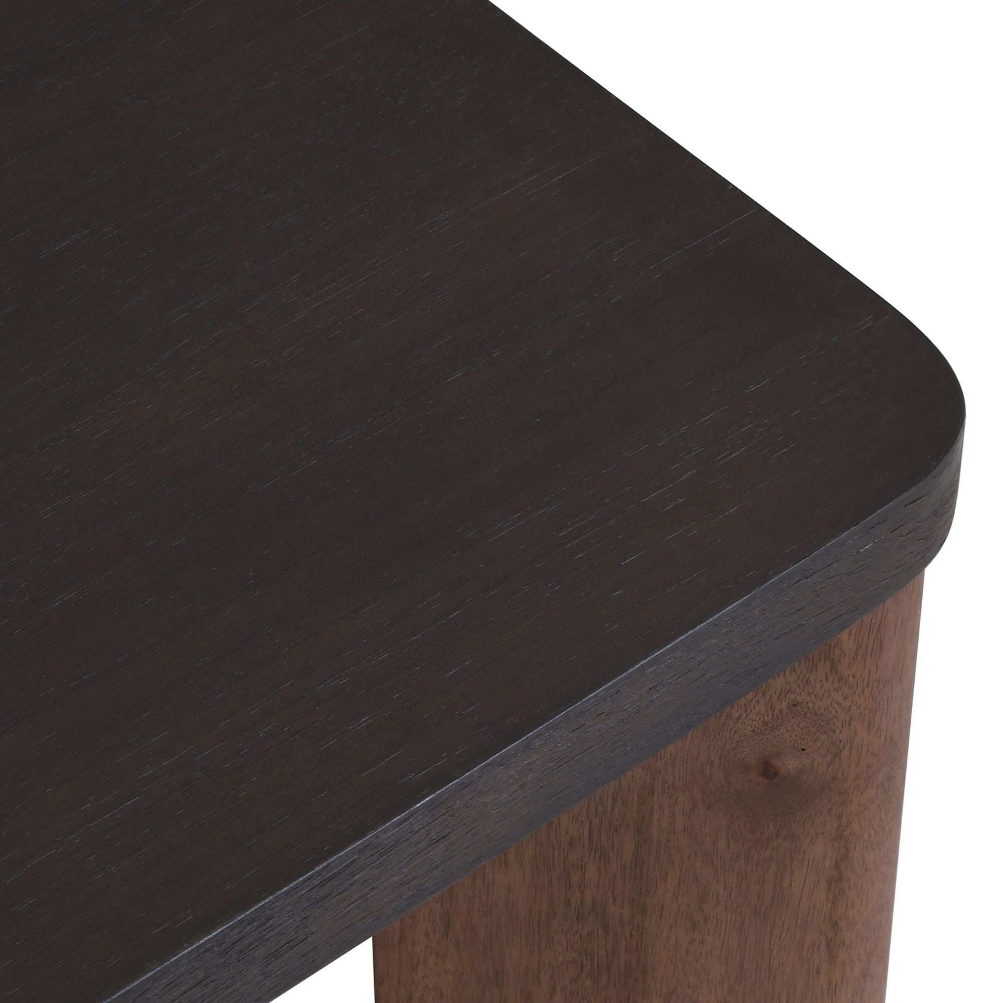 Table d'appoint ronde Reyna avec rangement noire et blanche