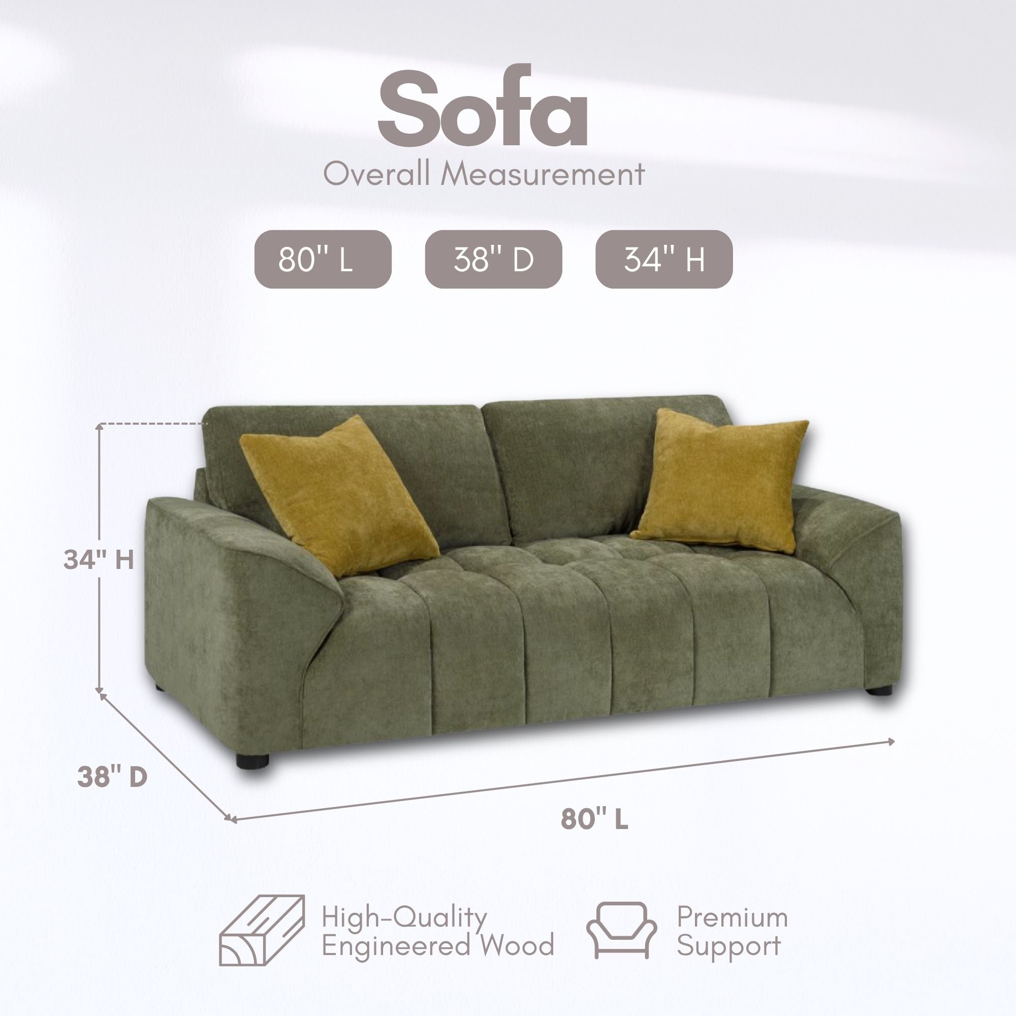 Canadian-made Merrickville Modern Sofa