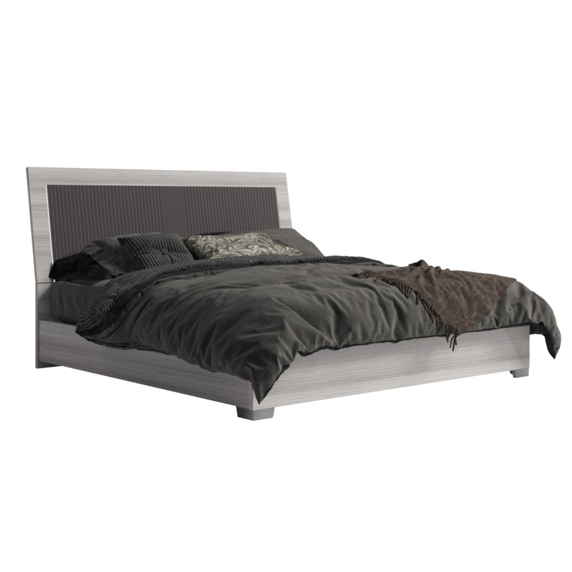 Made in Italy Mia Italian Modern Bed with LED Headboard