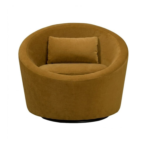 Statum Designs Inc Milo Collection swivel accent chair with plush fabric and modern design, showcasing comfortable seating and sleek style.