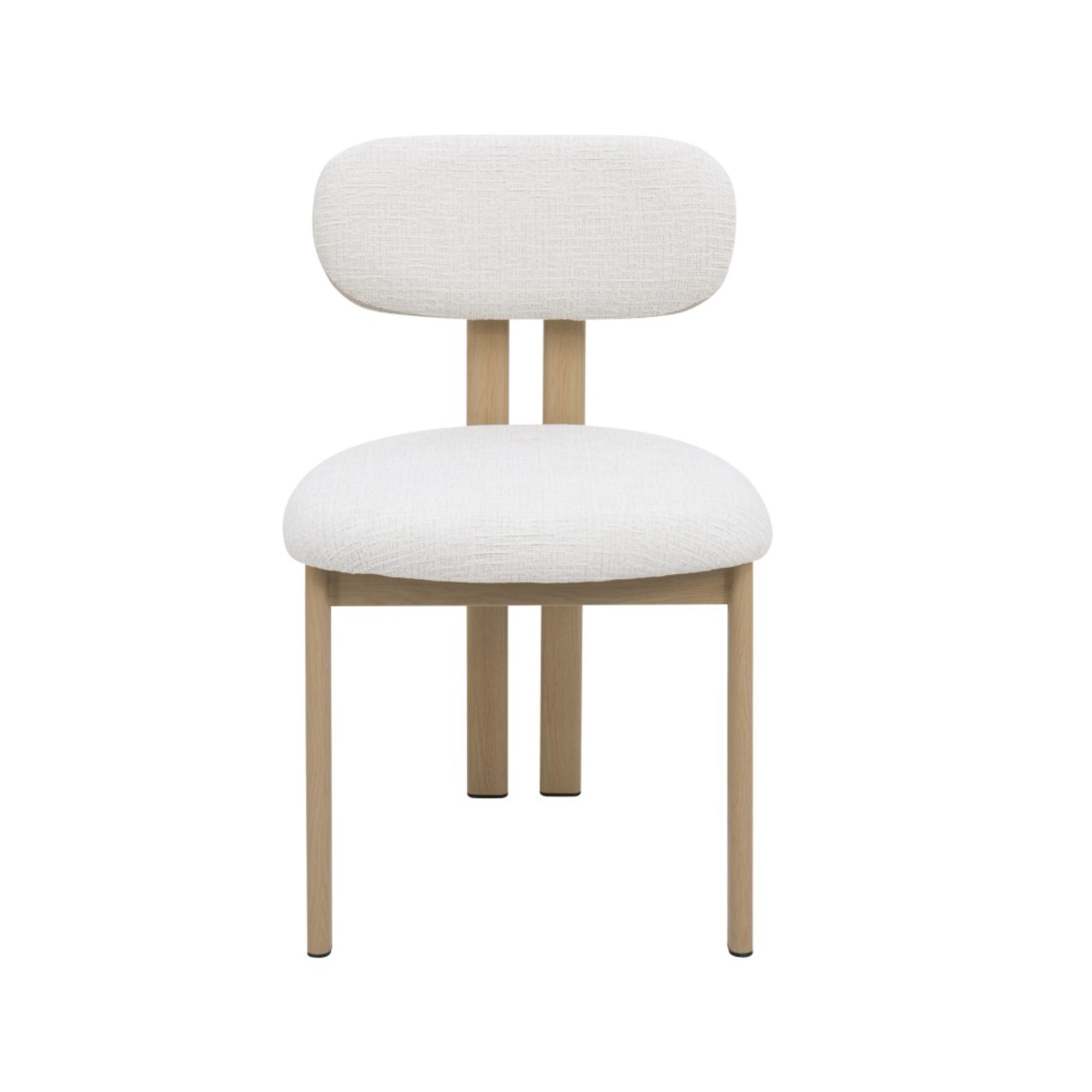 Pair of grey Milo dining chairs by Brassex, featuring modern design with cushioned seats and sleek wooden legs.