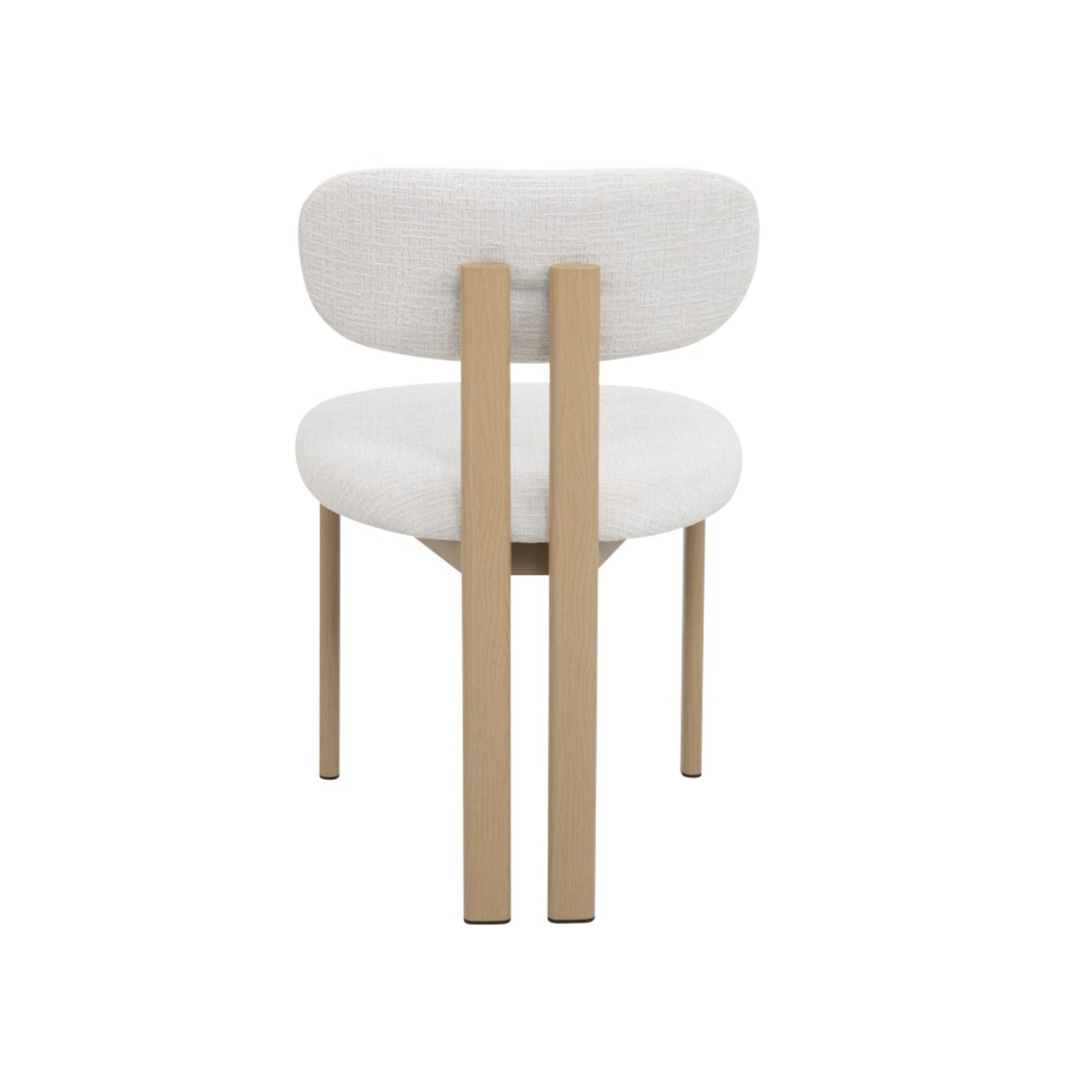 Set of two grey Milo dining chairs by Brassex, featuring modern design with cushioned seats and sleek wooden legs.