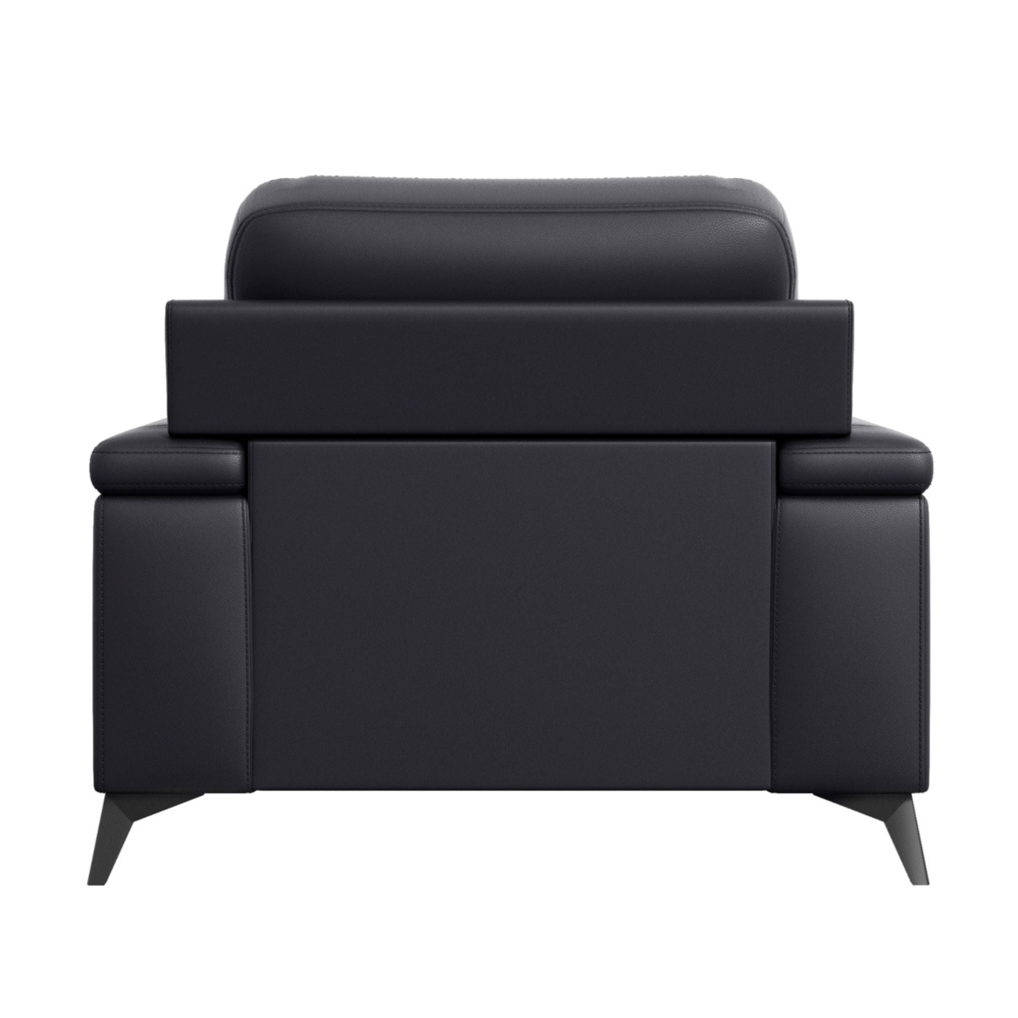 MAZ Mischa leather accent chair with backrest, stylish and comfortable modern accent chair for living room decor.