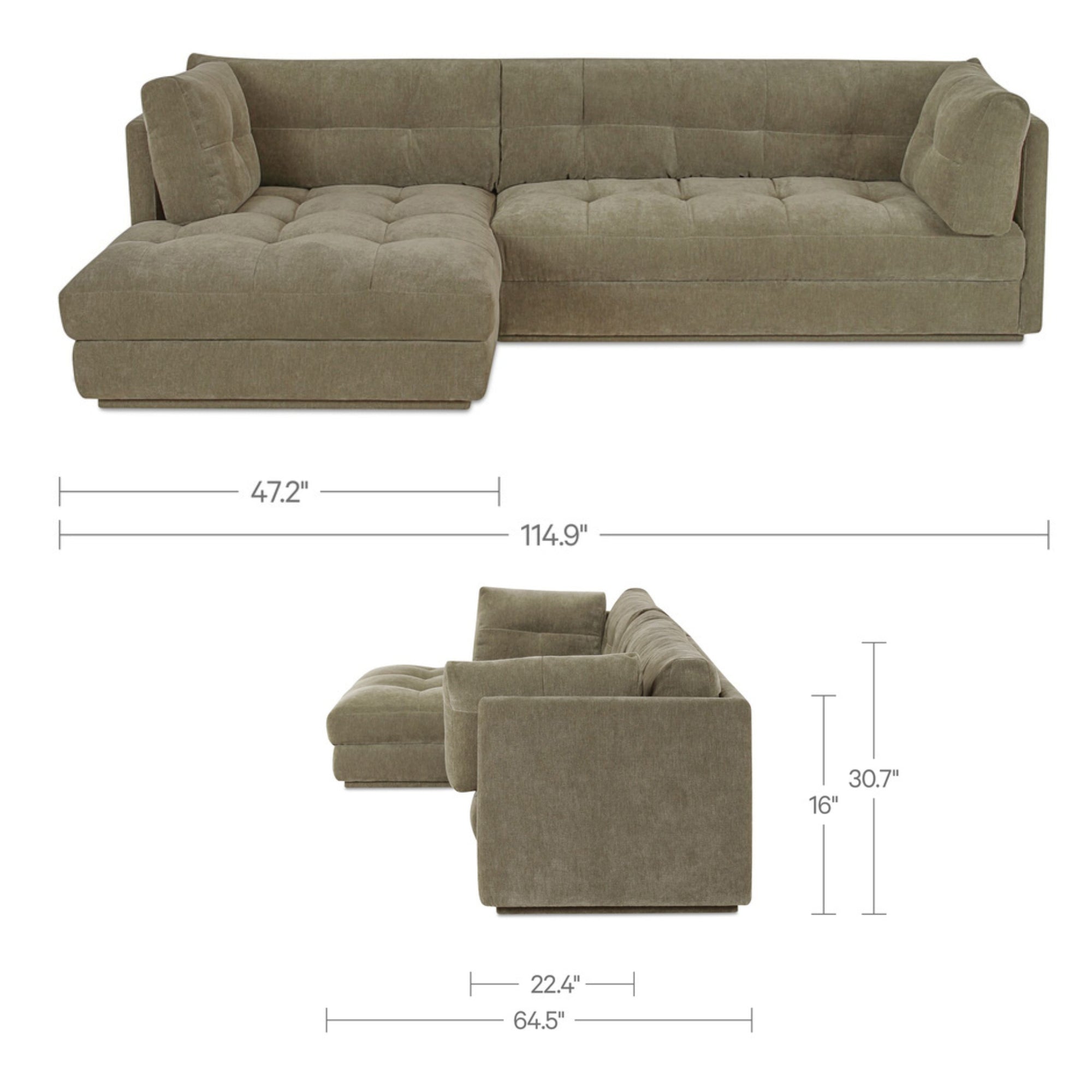 Mischa Sectional Sage Green