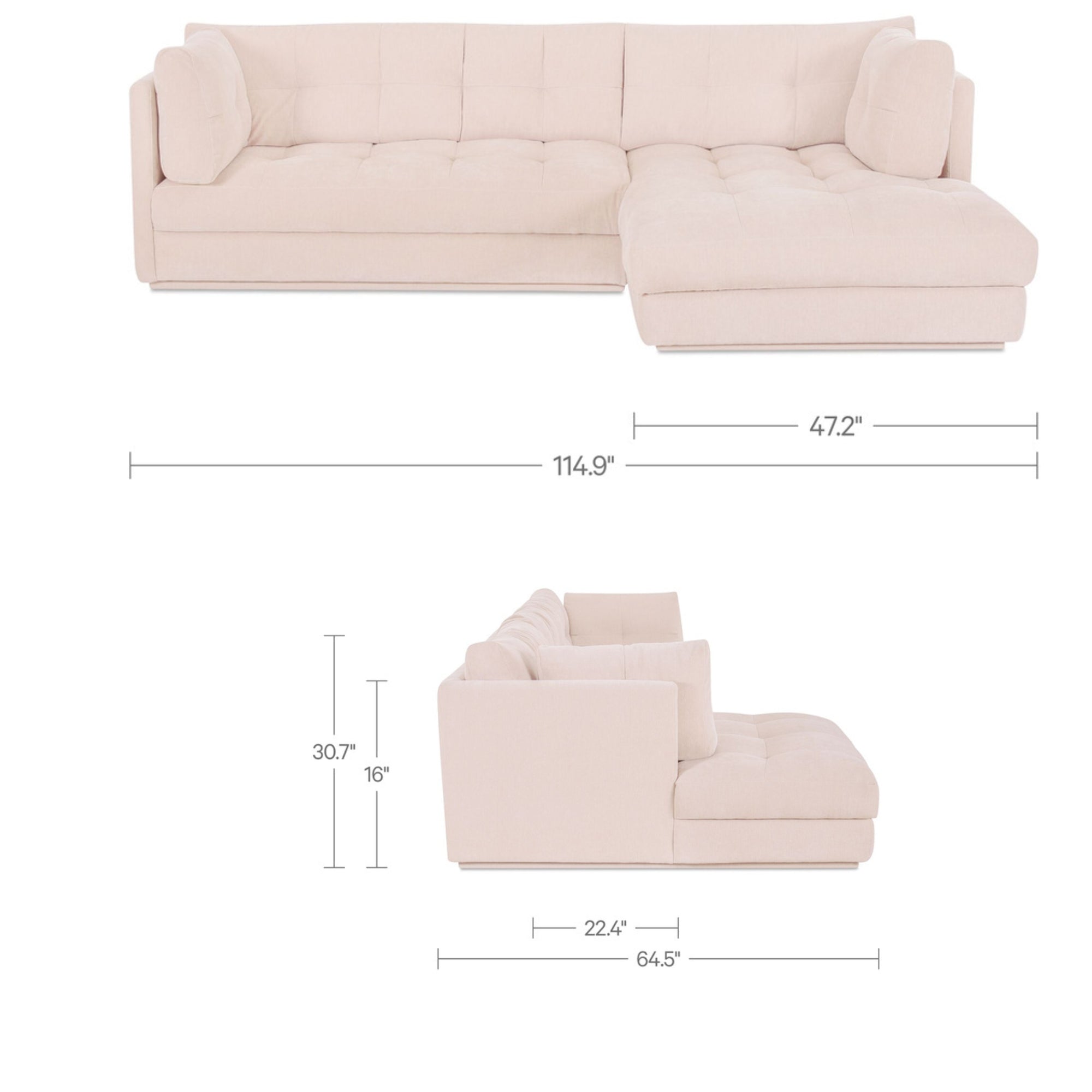 Mischa Sectional Light Beige