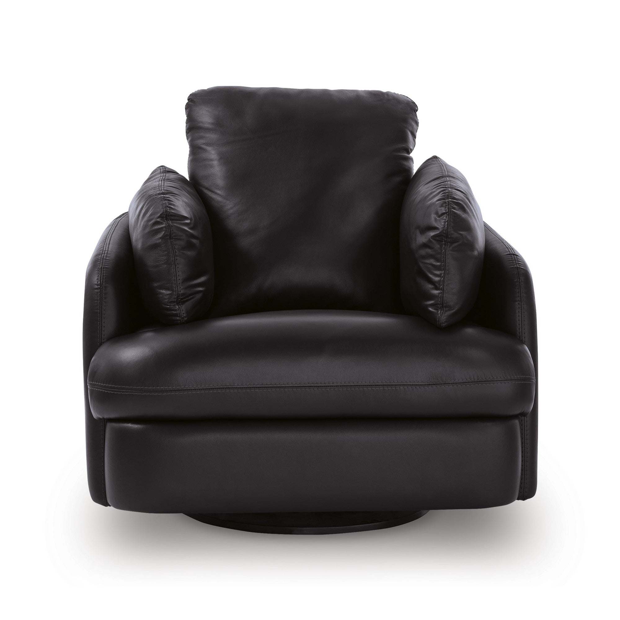 Modmax II Leather Swivel Glider Reclining Chair Black