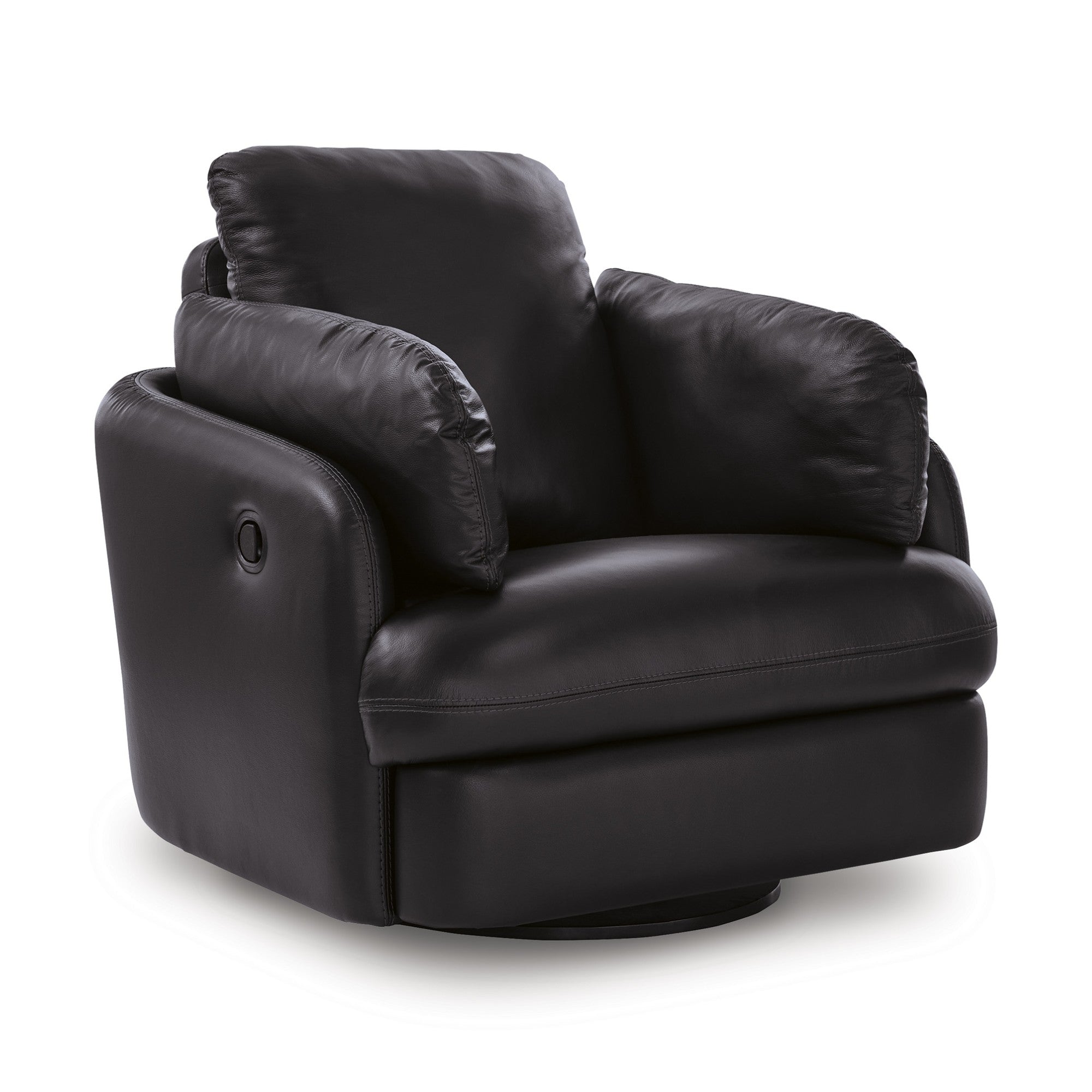Modmax II Leather Swivel Glider Reclining Chair Black