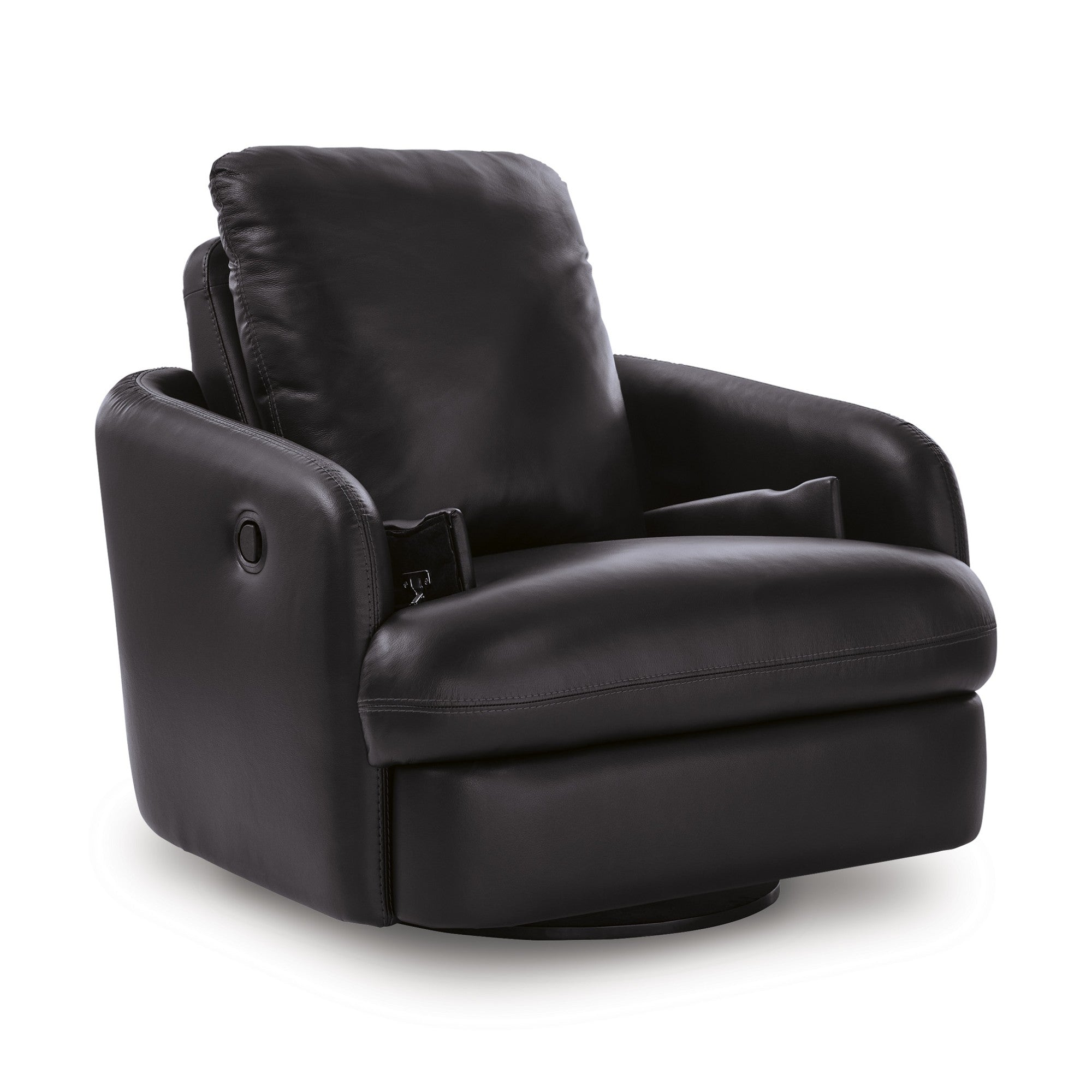 Modmax II Leather Swivel Glider Reclining Chair Black