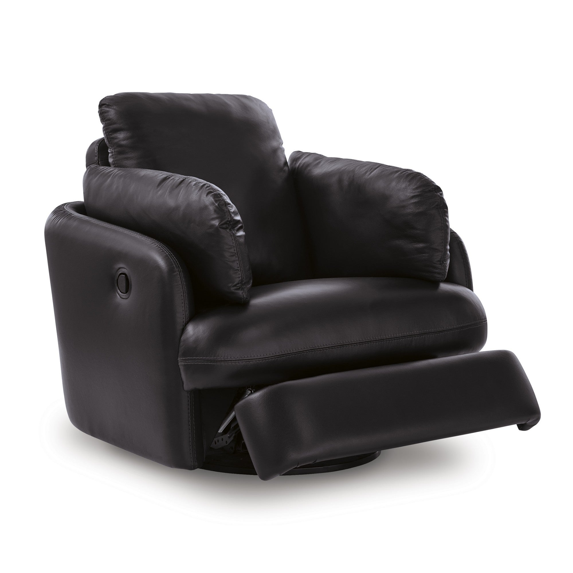 Modmax II Leather Swivel Glider Reclining Chair Black