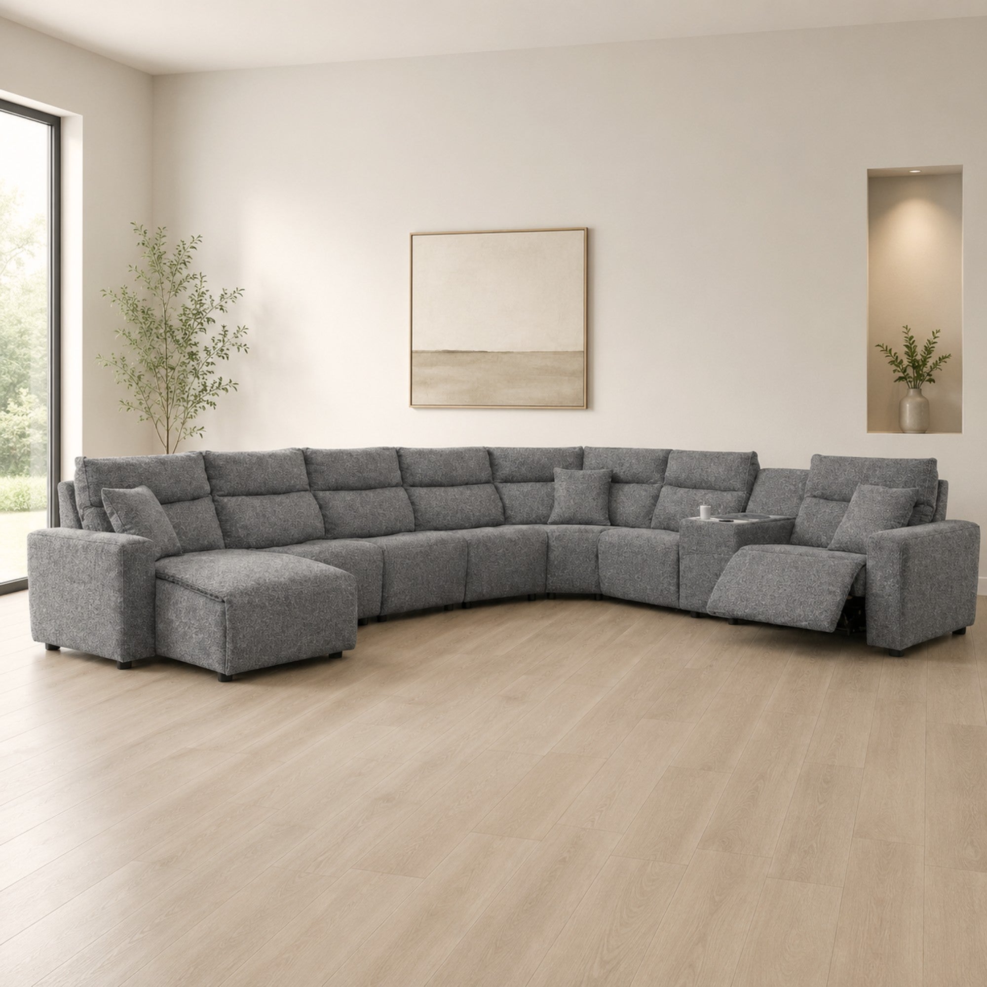 Modmax II 8-Piece Power Reclining Sectional with Console