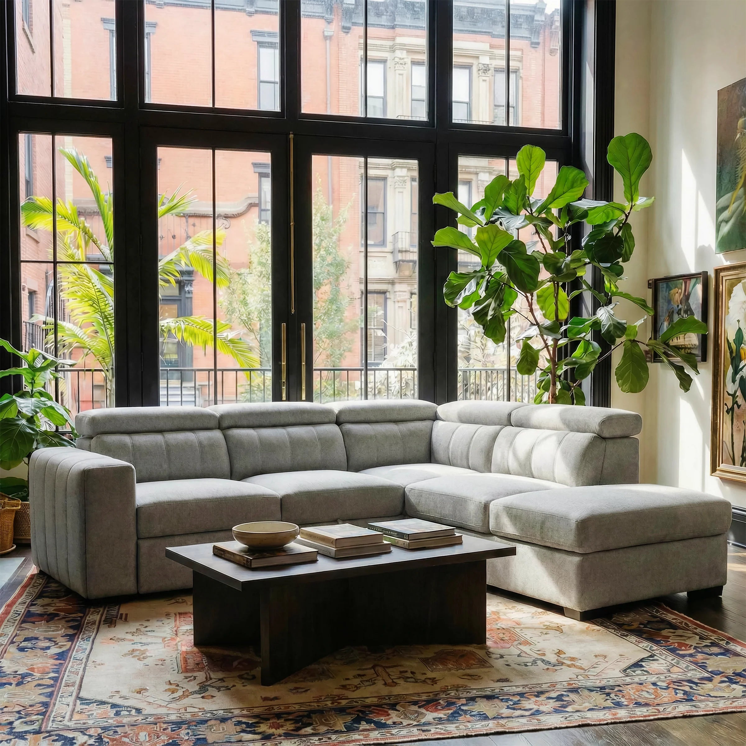 Nello Right Facing Media Sectional Sleeper (pre-order)
