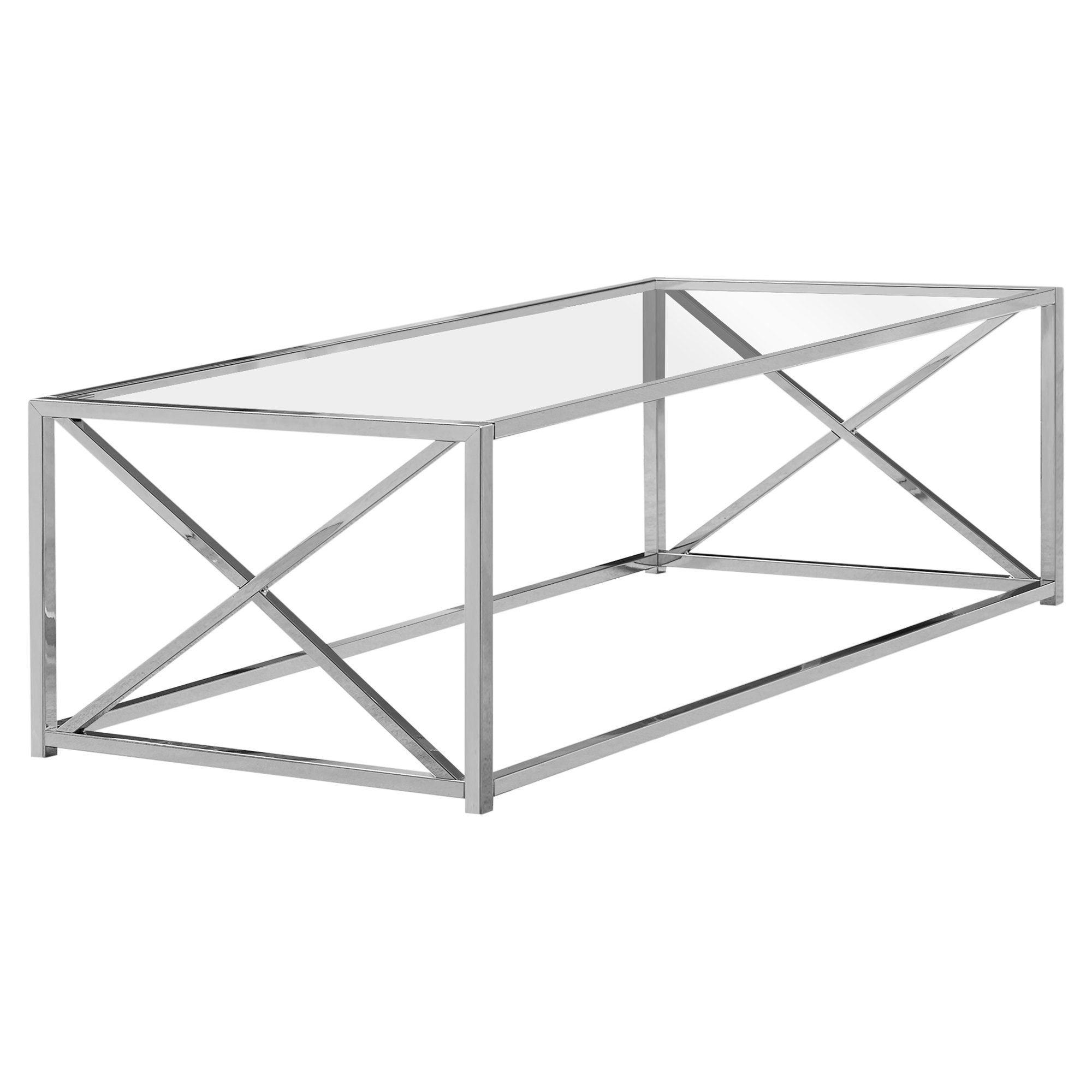 Nexis coffee table by Monarch Specialties featuring a modern design with a sleek wooden top and sturdy metal legs.