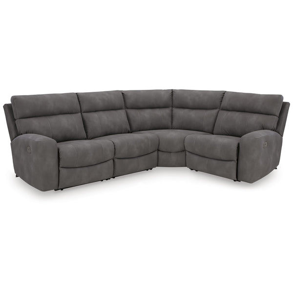 Next-Gen Durapella 4-Piece Power Reclining Sectional Slate