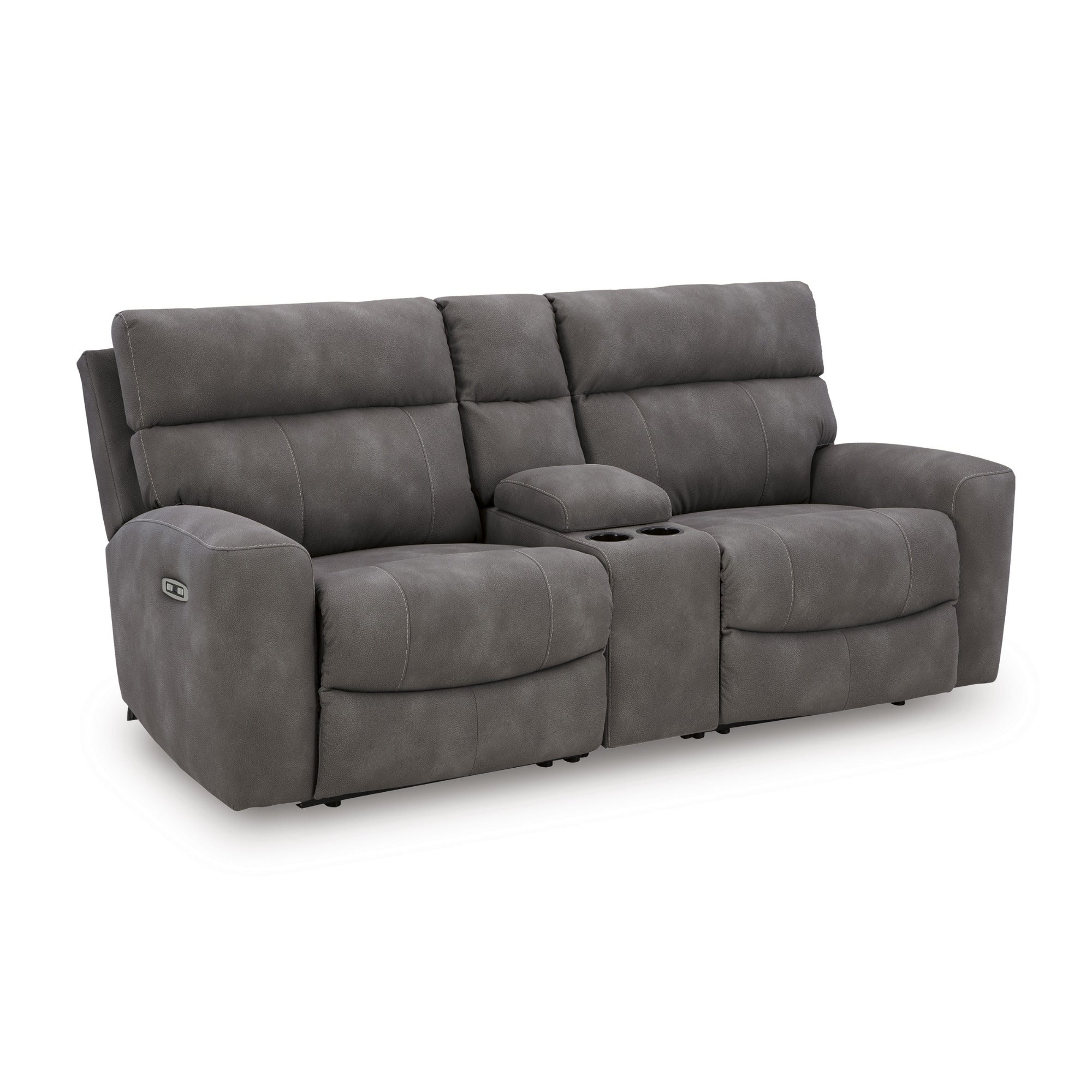 Next-Gen Durapella 3-Piece Power Reclining Loveseat with Console Slate