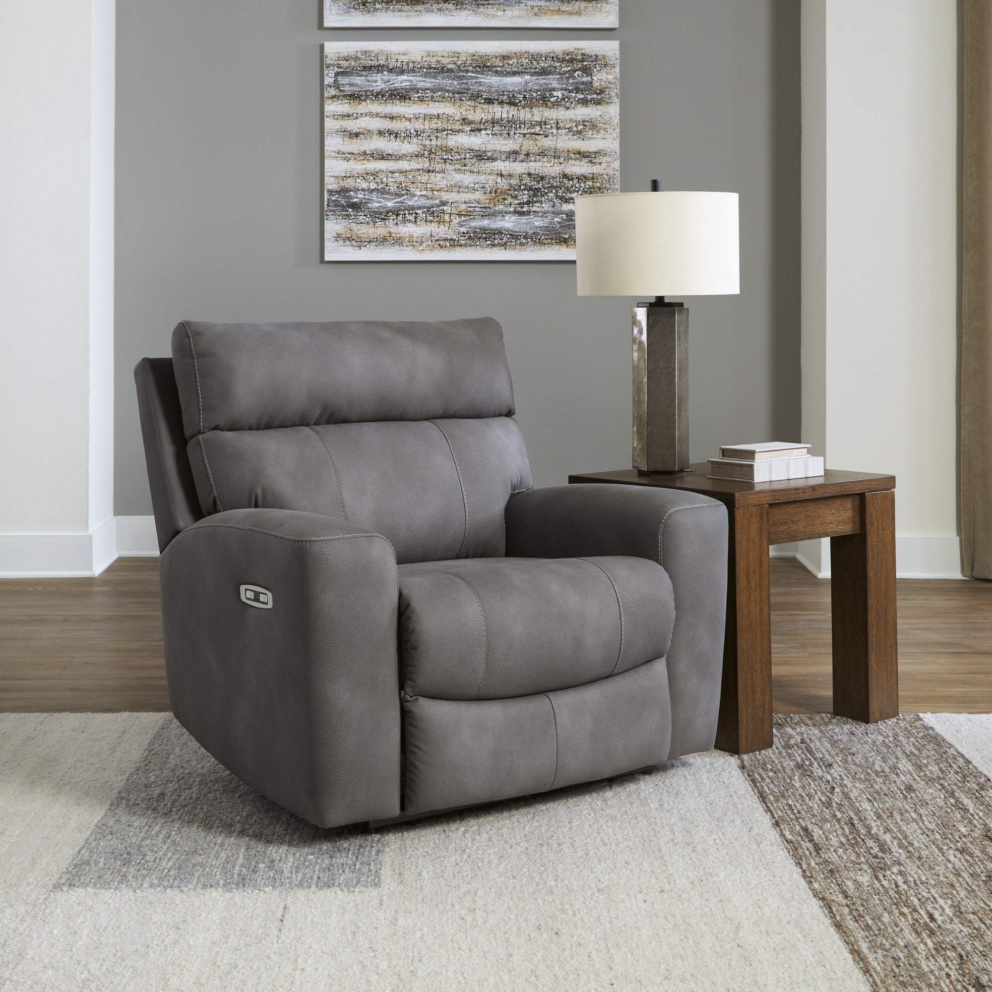 Next-Gen Durapella Power Lift Reclining Chair in Slate