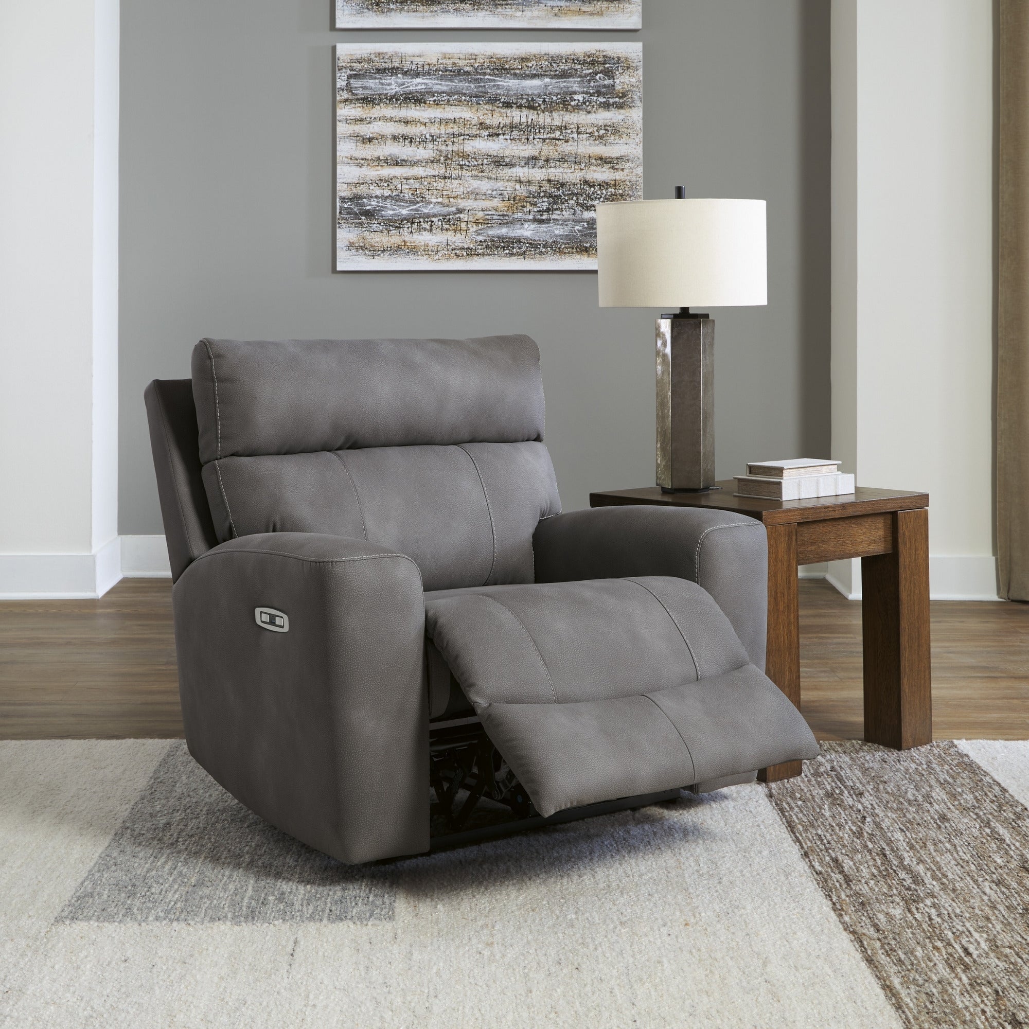 Next-Gen Durapella Power Lift Reclining Chair in Slate