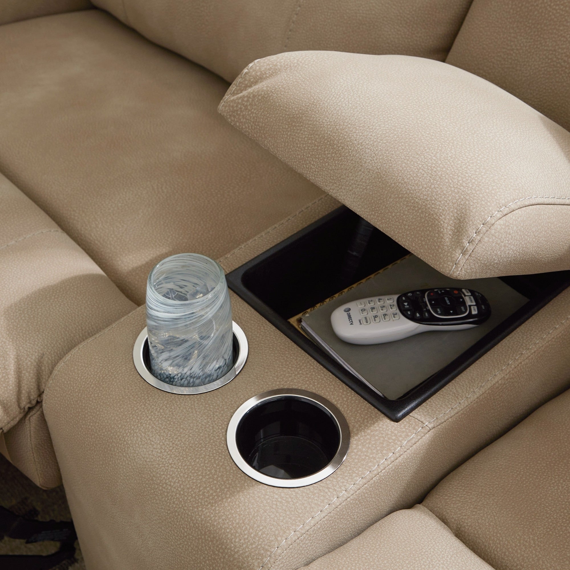 Next-Gen Durapella 3-Piece Power Reclining Loveseat with Console Sand
