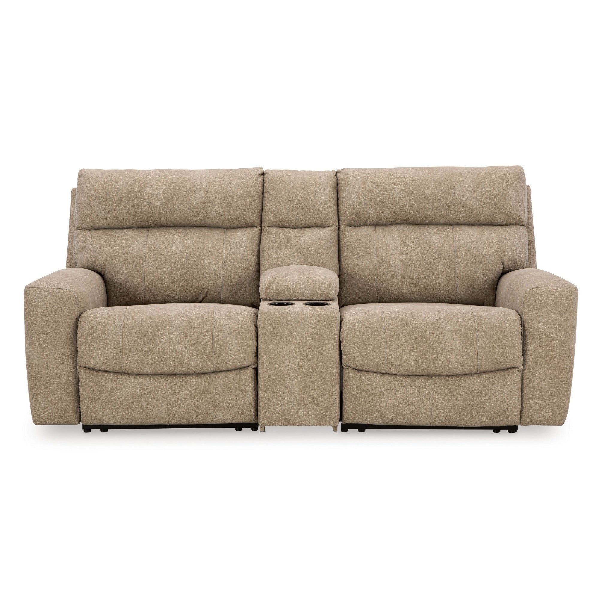 Next-Gen Durapella 3-Piece Power Reclining Loveseat with Console Sand